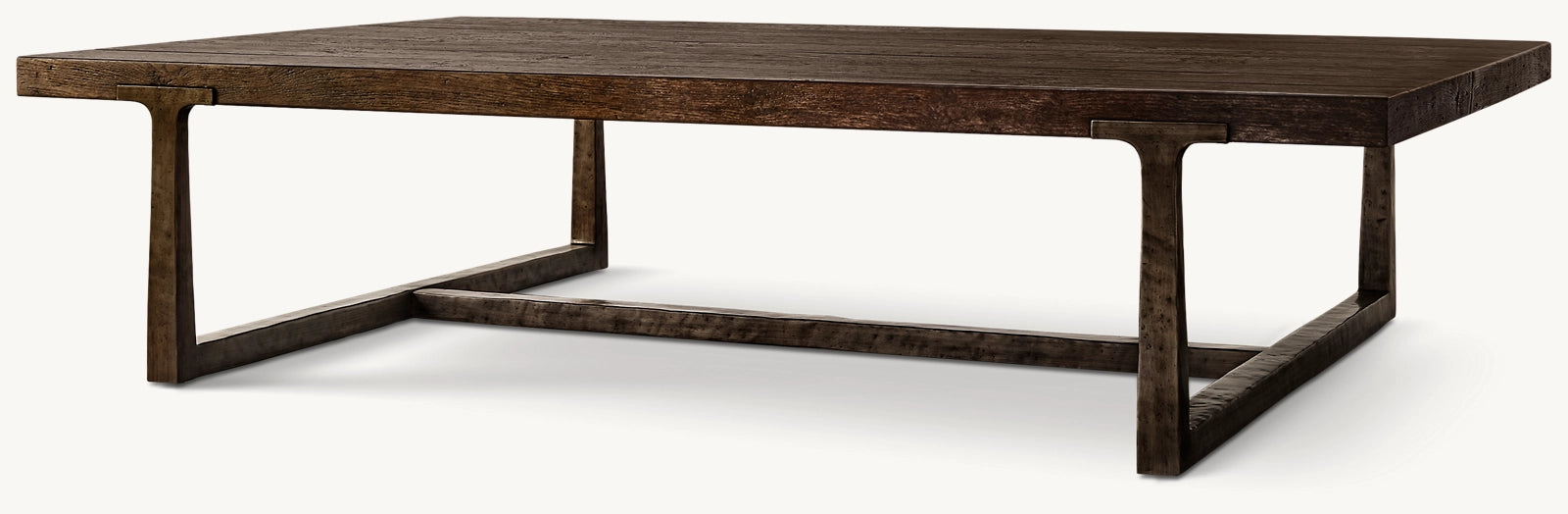 Modern T Brace Coffee Table - Sturdy Industrial Style Accent Table for Living Room, Office & Lounge Areas | Perfect for Small Spaces, Apartments & Home Decor