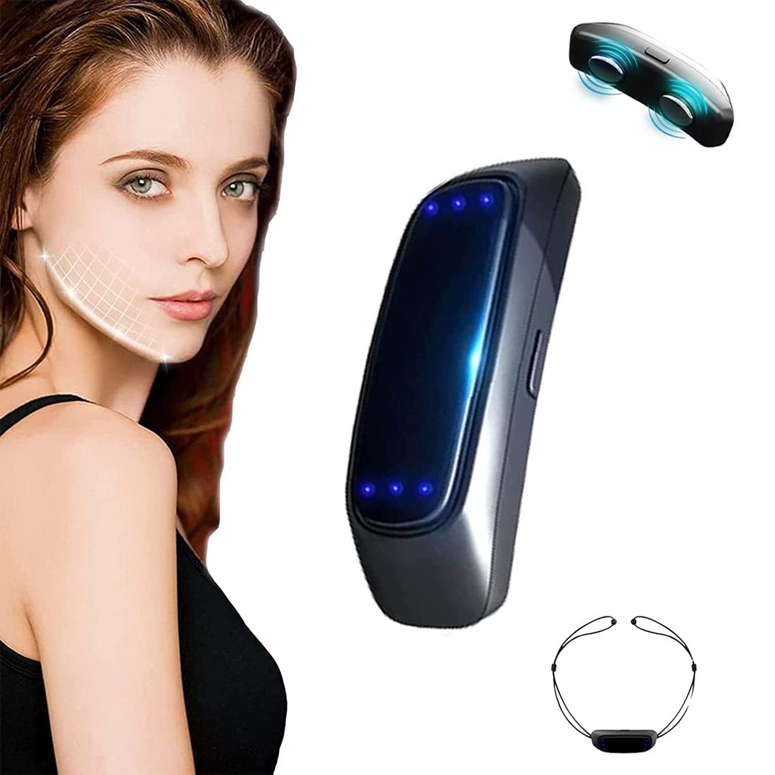 NuBeauty Sleeping V-Face Beauty Device - Double Chin Reducer & Face Lifting Massager for Men & Women | Smart Anti-Snoring Solution | Perfect for Nighttime Skincare & Jawline Contouring