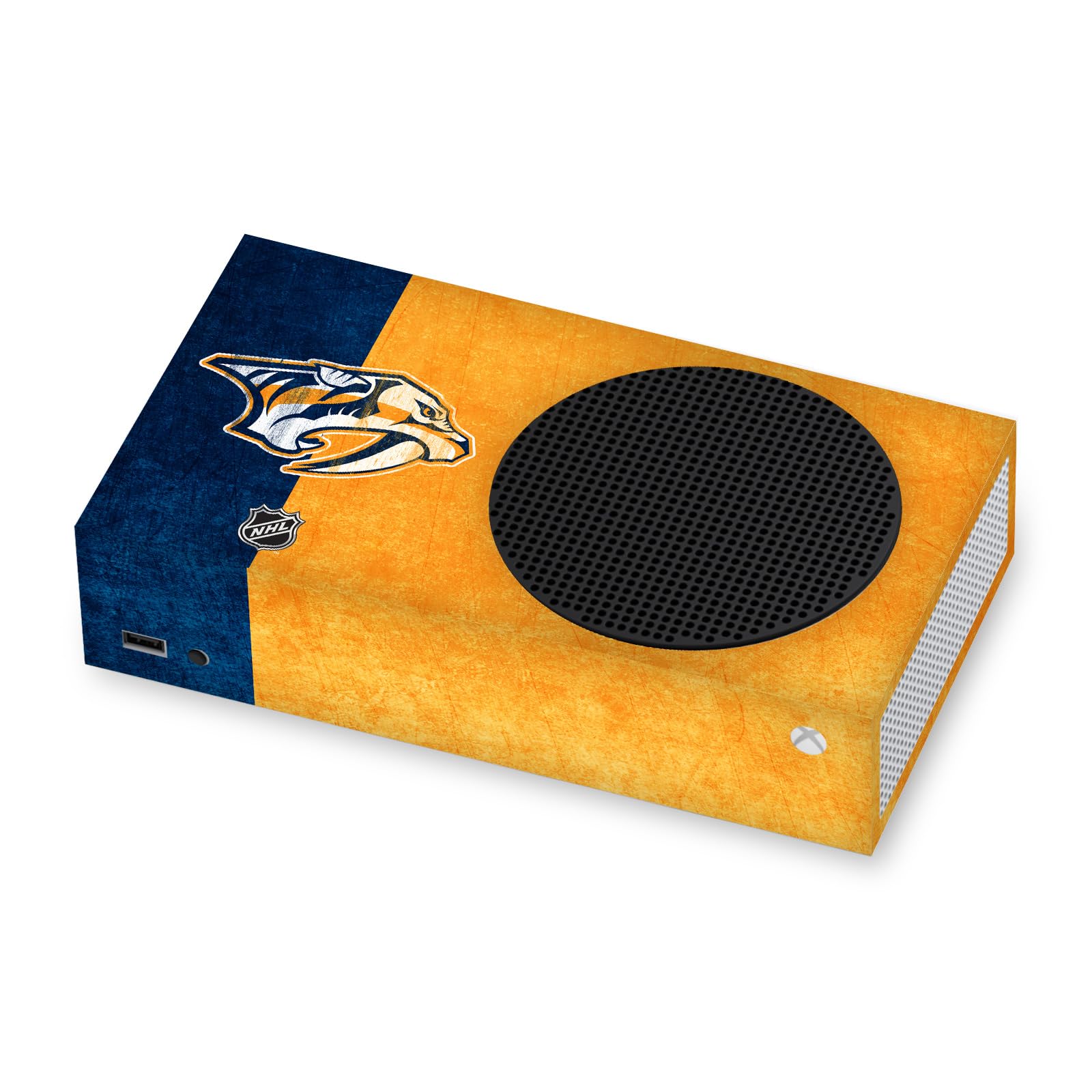Officially Licensed NHL Nashville Predators Vinyl Sticker Decal for Xbox Series S Console - Half Distressed Gaming Skin Cover for Enhanced Grip & Style