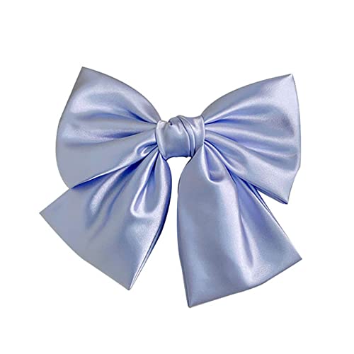 Elegant Satin Oversized Bow Hair Clip for Girls - Hwangli Hair Ornaments, Smooth Decorative Hairpin for Styling & Accessories | Perfect for Weddings, Parties & Everyday Fashion