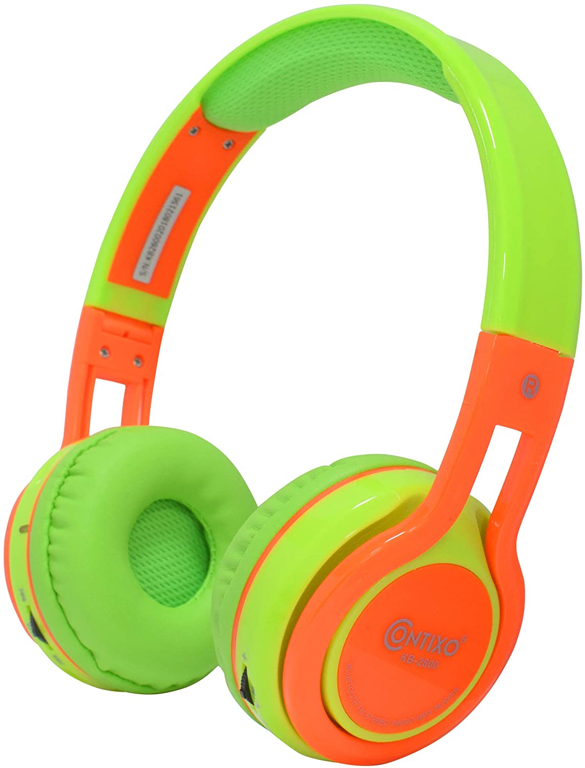 Contixo KB 2600 Foldable Wireless Bluetooth Headphones for Kids - Green | Noise Cancelling, Lightweight & Comfortable | Perfect for Online Learning, Travel & Gaming