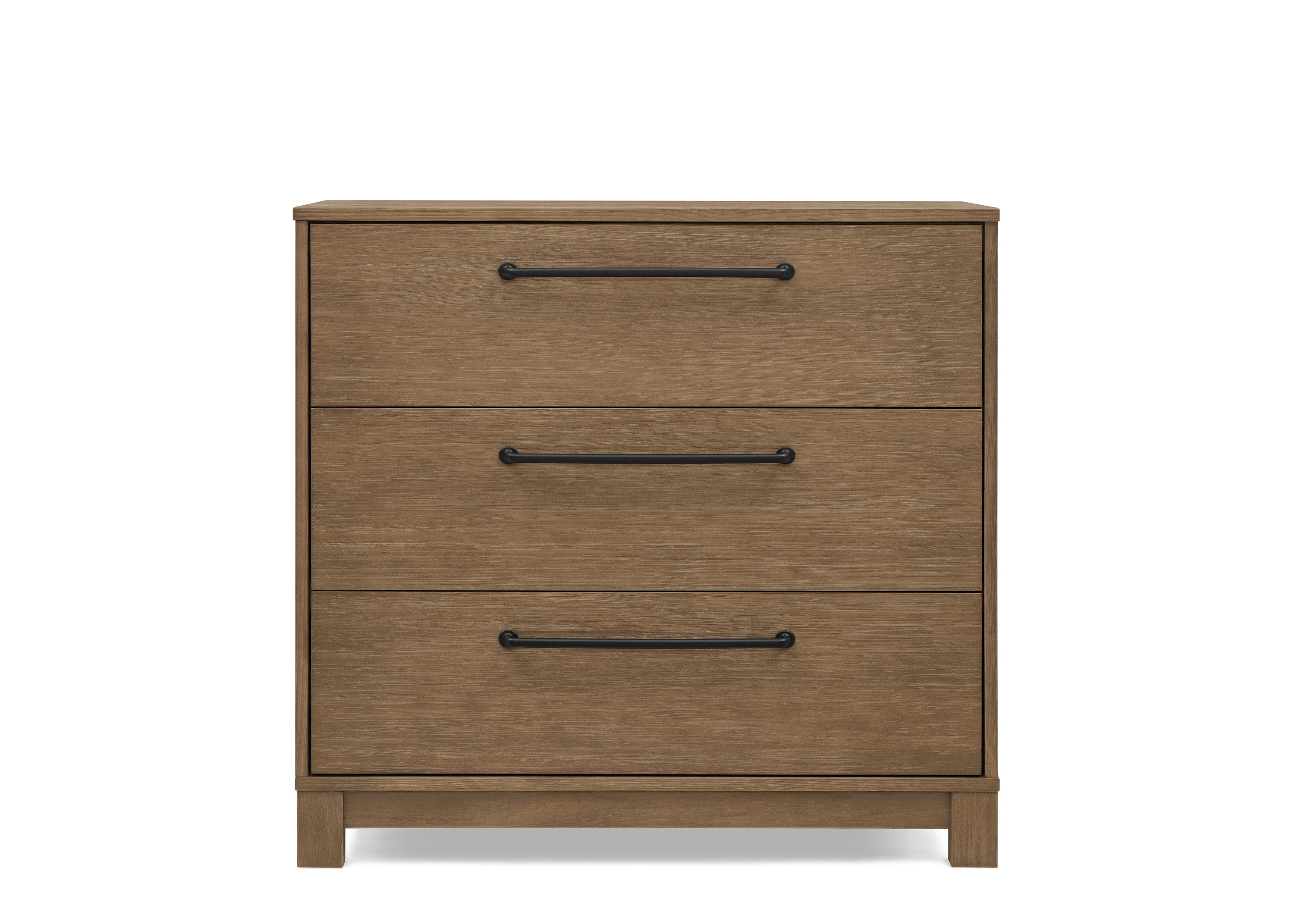 Rustic 3-Drawer Wooden Dresser with Interlocking Drawers - Perfect for Bedroom Storage & Farmhouse Decor