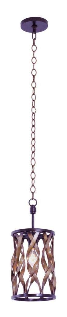 Soho 1-Light Mini Pendant Light Fixture in Milk Chocolate Finish - Perfect for Kitchen Island, Dining Room, or Entryway Lighting
