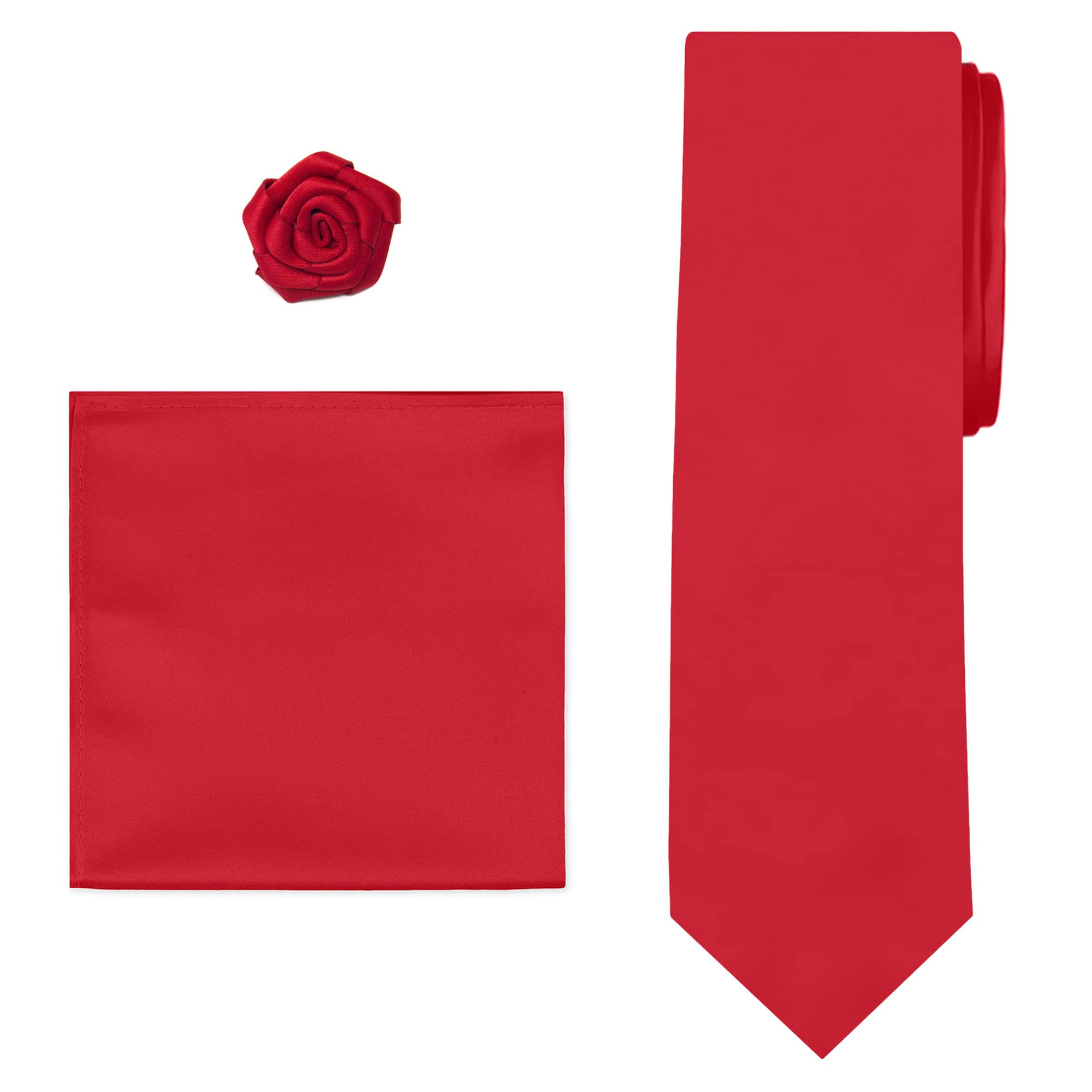 Elegant 3-Piece Open Rose Lapel Flower Pin Set for Men & Women - Perfect for Weddings, Proms, and Formal Events