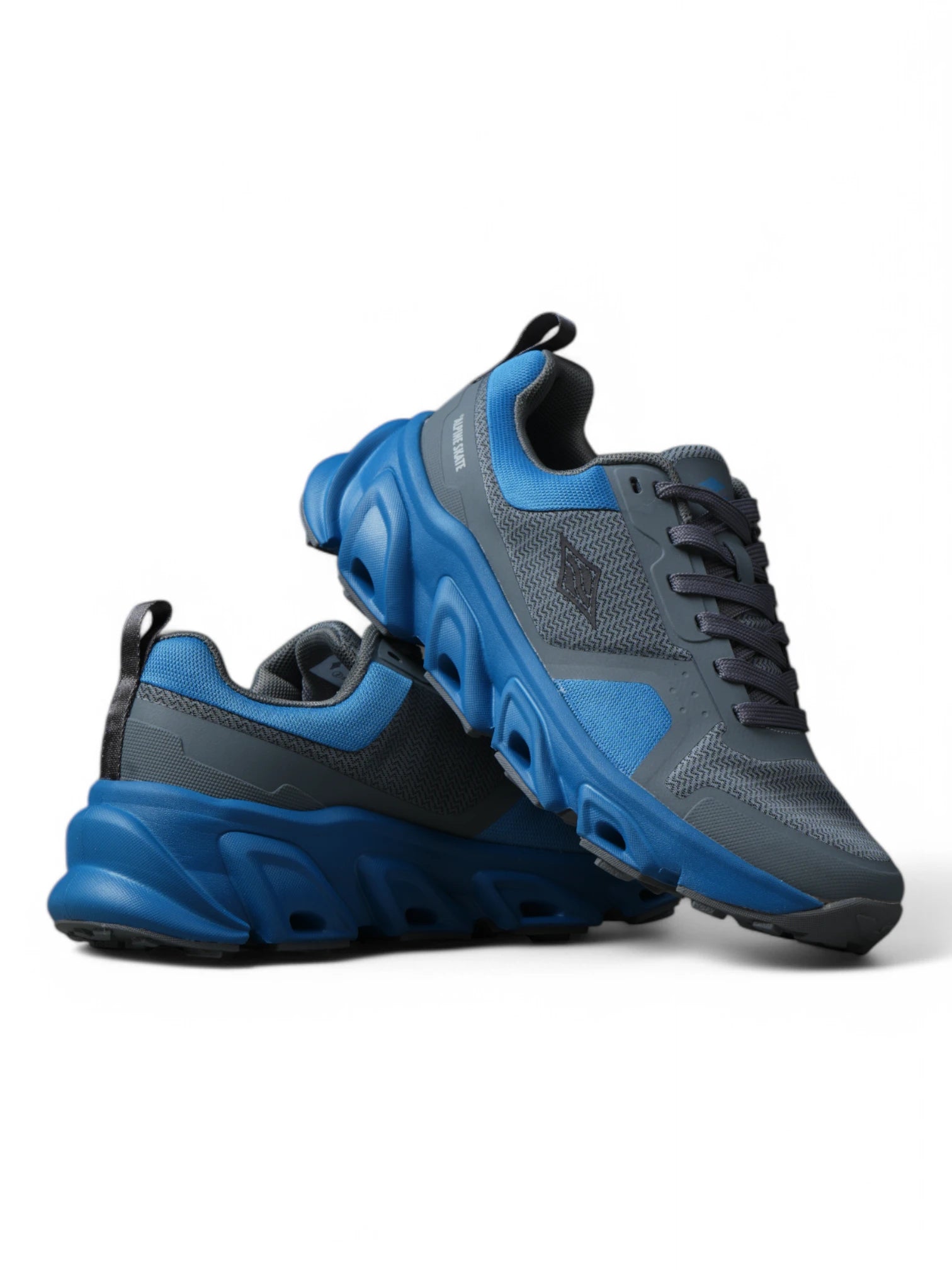 Alpine Skate Kalispell Blue Grey Skate Shoes - Men's High-Top Sneakers for Street Skating & Urban Fashion