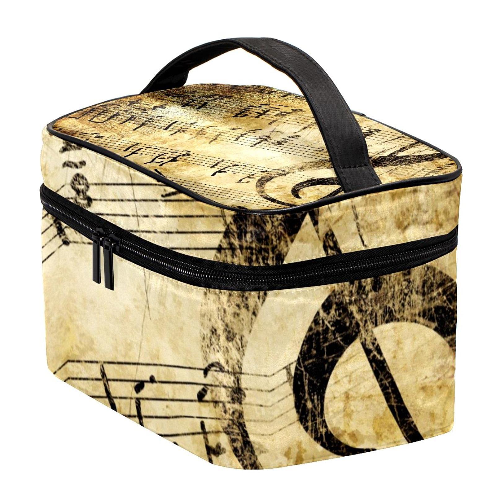 Vintage Music Cosmetic Bag - Large Travel Makeup Organizer for Women | Perfect for Toiletries & Travel Essentials