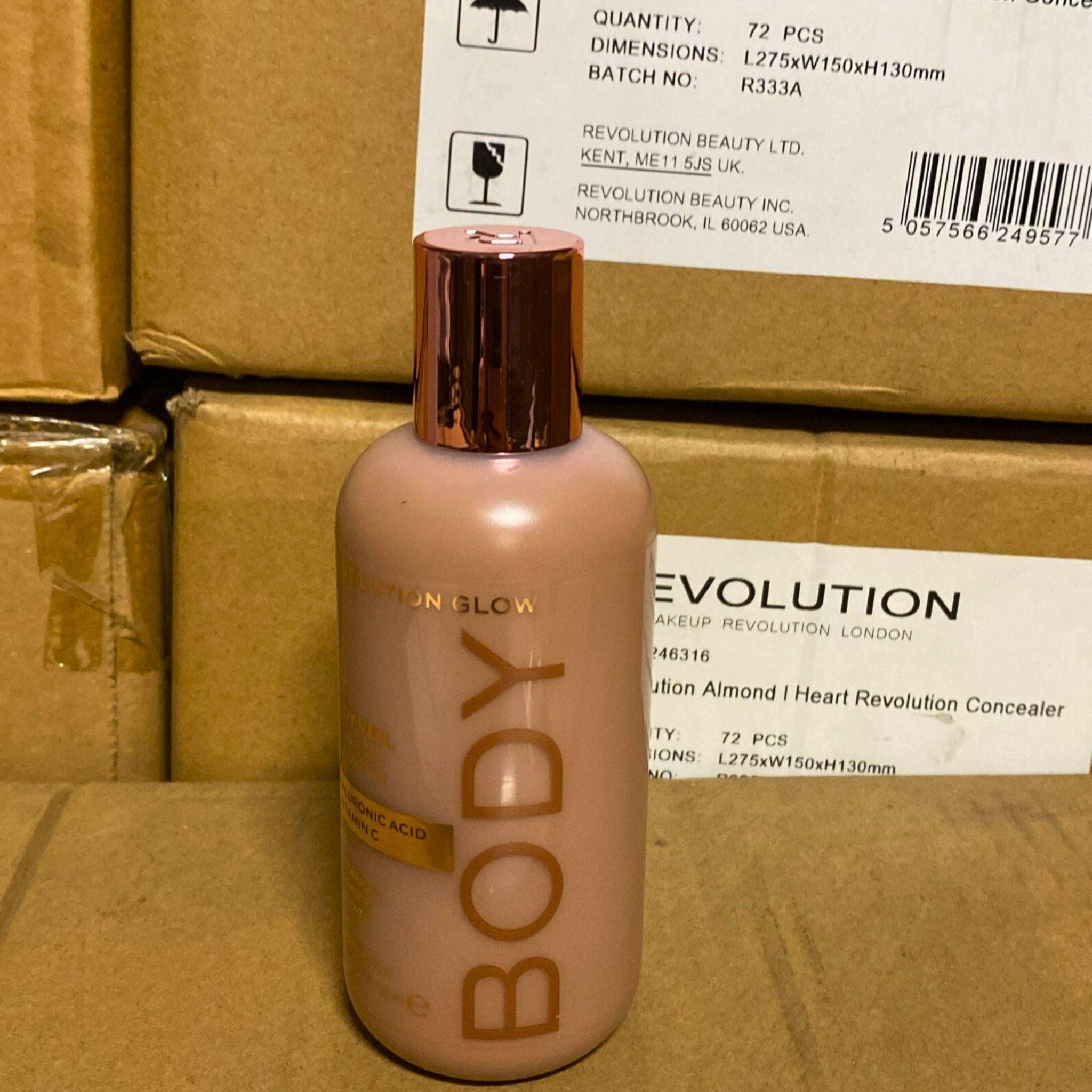 Revolution Glow Body Veil - Face & Body Foundation with Hyaluronic Acid & Vitamin C, 4.05 oz (30-Piece Lot) - Perfect for Daily Moisturizing & Flawless Skin Coverage