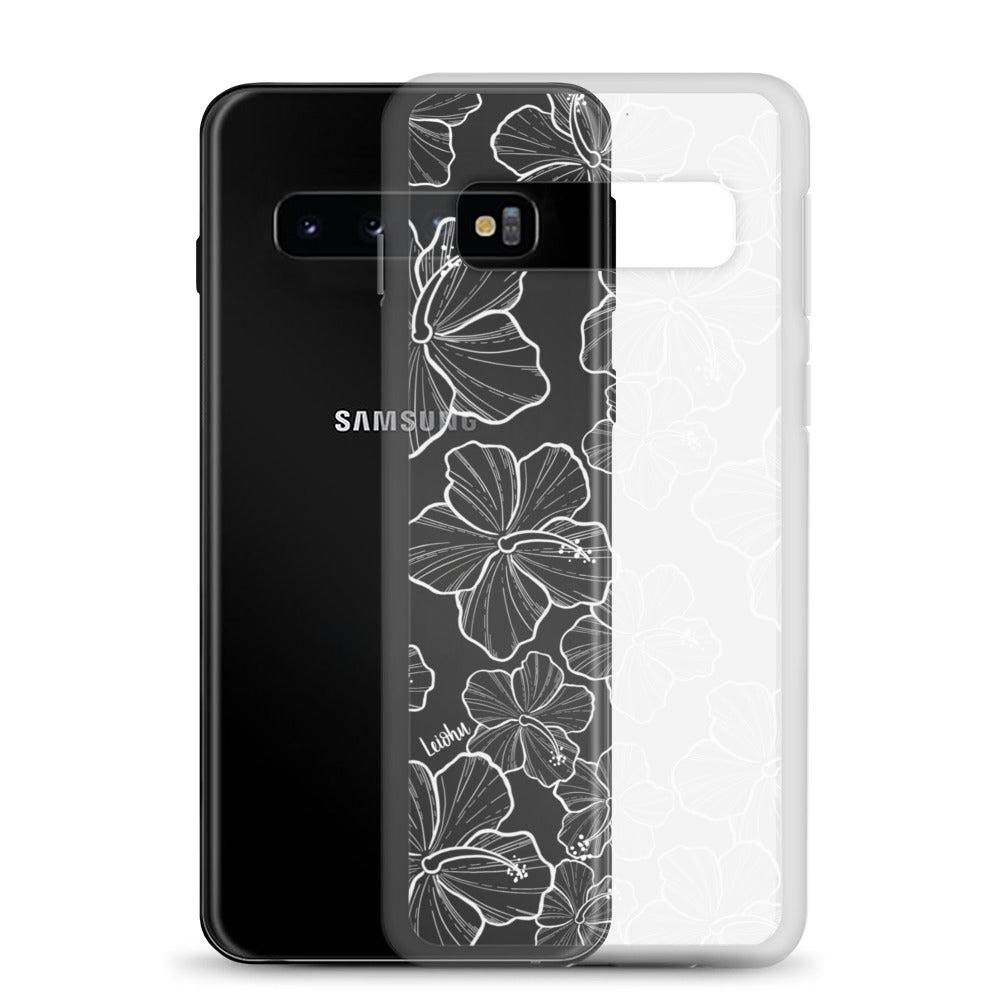 Hibiscus Flower Design Clear Phone Case for Samsung Galaxy S21/S20/Note 20 - Slim Protective Cover with Scratch Resistance - Perfect for Everyday Use, Work, and Travel