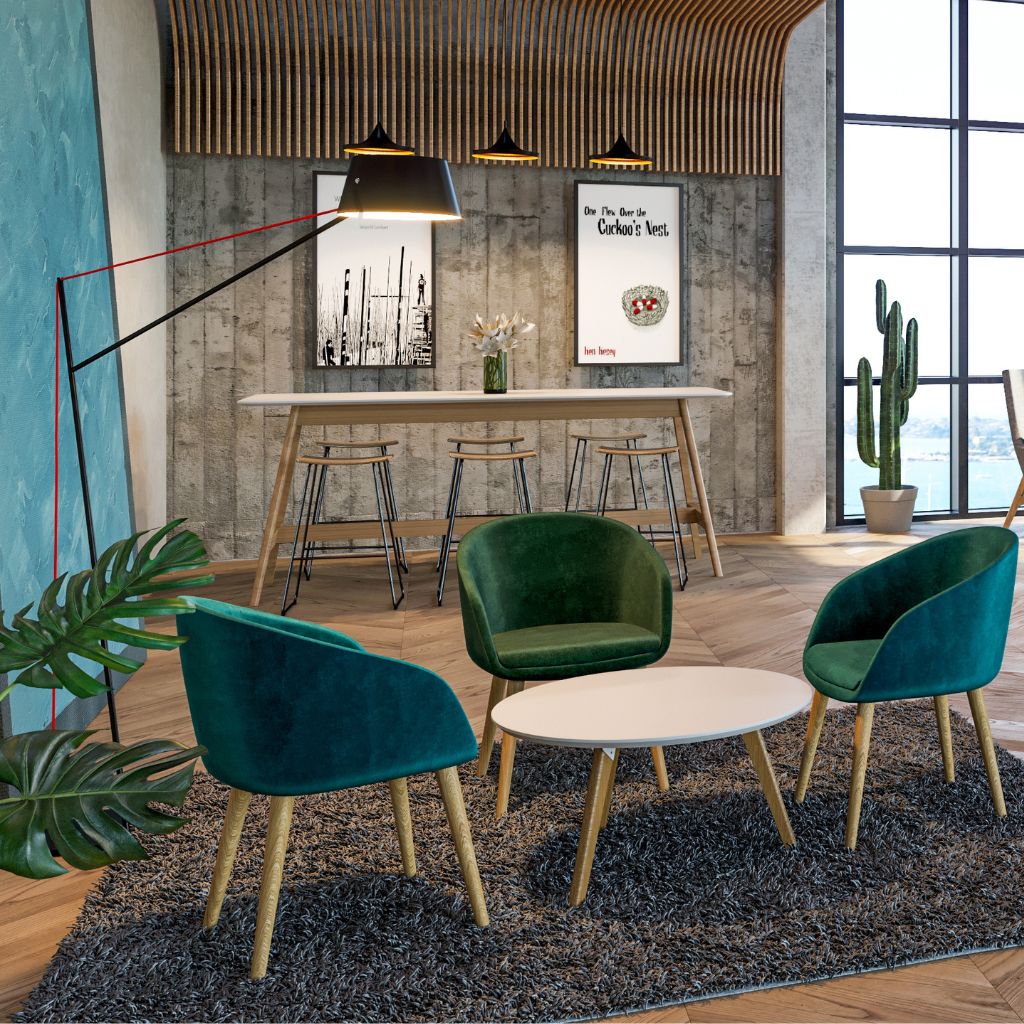 Aria Soft Visitor Chair - Comfortable Office Guest Chair with Padded Seat & Backrest - Perfect for Reception, Waiting Areas & Conference Rooms
