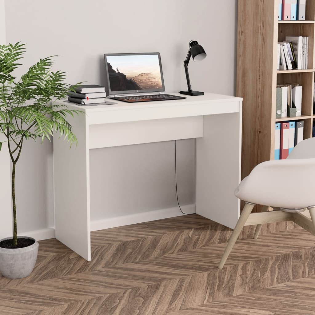 Modern White Computer Desk 35.4