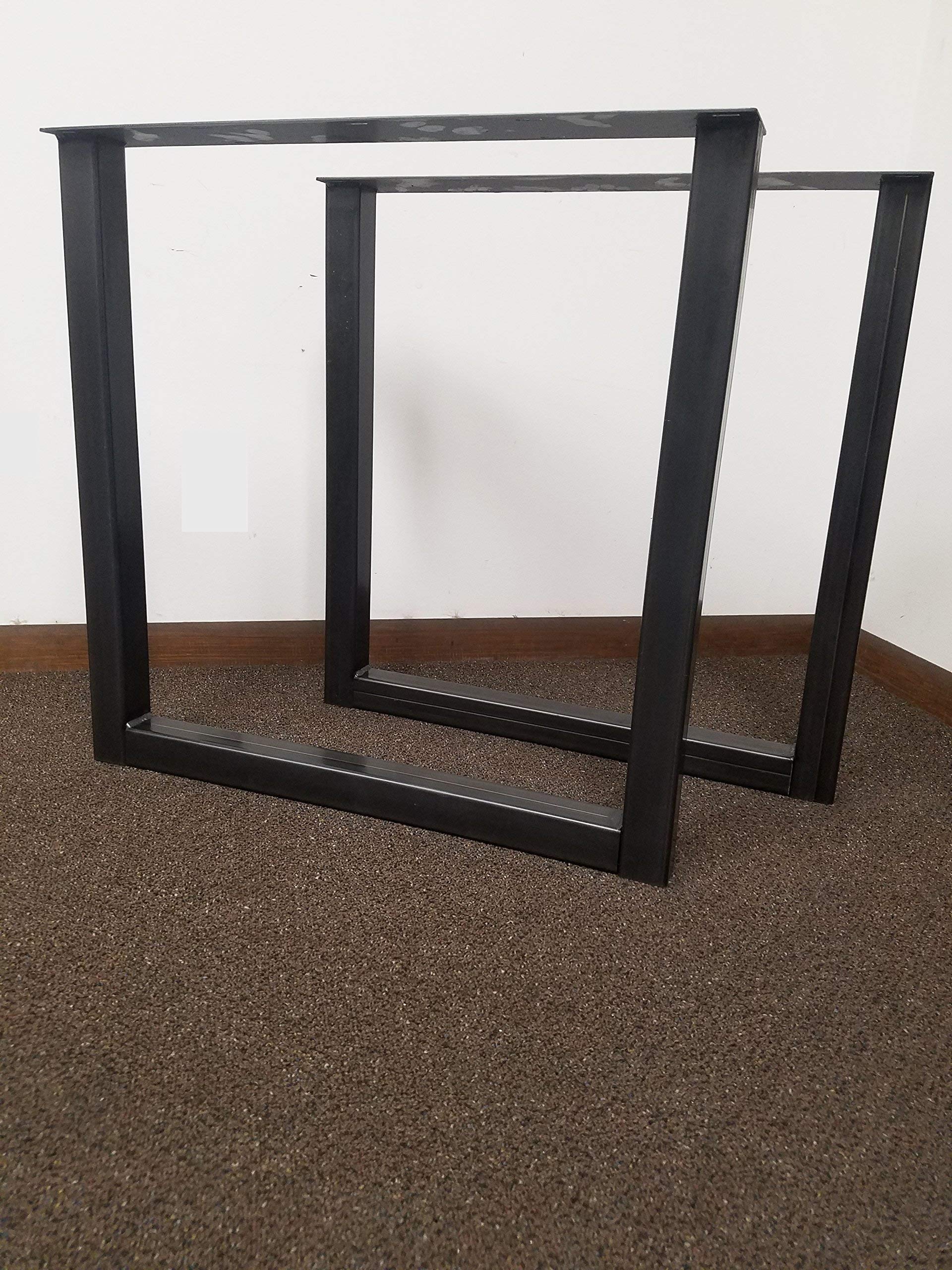 Heavy Duty Square Metal Table Legs - Industrial Strength for Dining Tables, Desks, Workbenches & DIY Furniture Projects