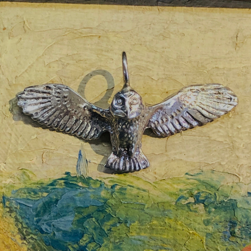 Elegant Sterling Silver Owl in Flight Pendant Necklace - Perfect for Nature Lovers & Jewelry Collectors - Ideal for Gifts, Birthdays & Everyday Wear