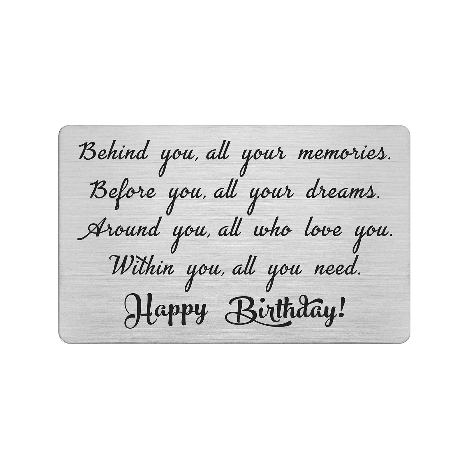 Thoughtful Birthday Gifts for Women & Men - Personalized Wallet Card with Inspirational Message | Perfect for Anniversary, Graduation, Valentine's Day & Special Occasions
