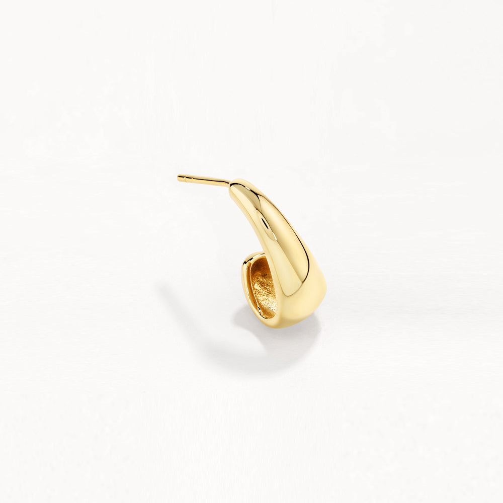 Gold Dome Hoop Stud Earrings for Women - Elegant Minimalist Jewelry for Everyday Wear, Parties & Gifts