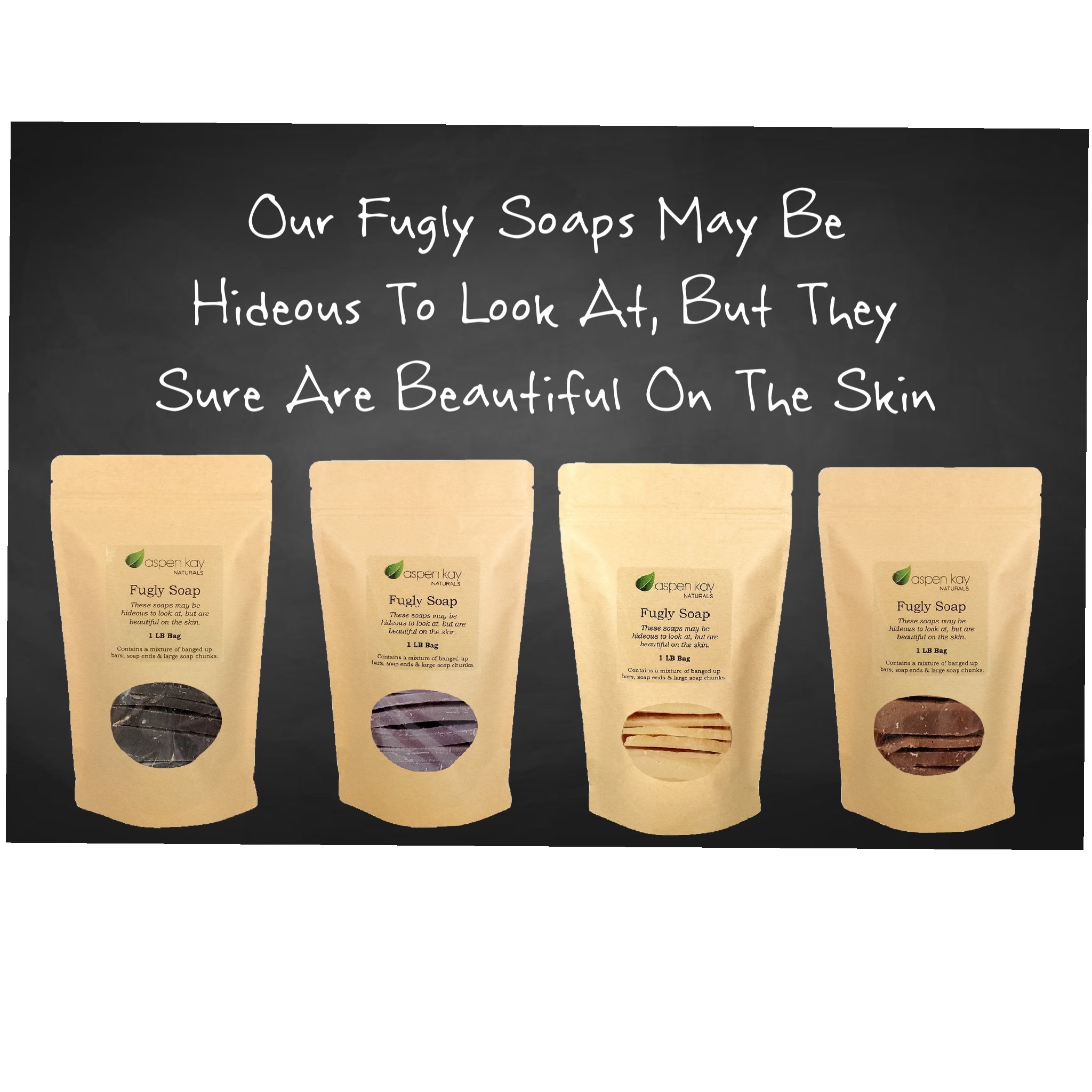 Aspen Kay Naturals - 1 Pound Bag of Natural & Organic Soap Ends, Chunks & Bars (Lavender & Goat Milk) for Bath, Shower & Hand Washing - Eco-Friendly Skincare Solution