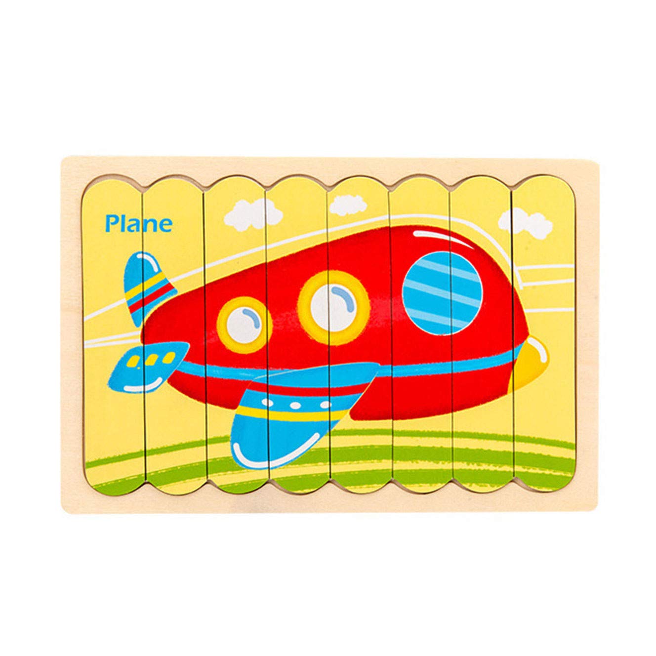 WOMENQAQ Wooden Puzzle Toy Set for Kids - Dinosaur, Fruit, Animal & Traffic Themes - Educational STEM Learning Game for Toddlers & Children - Perfect for Home, Classroom & Travel Playtime