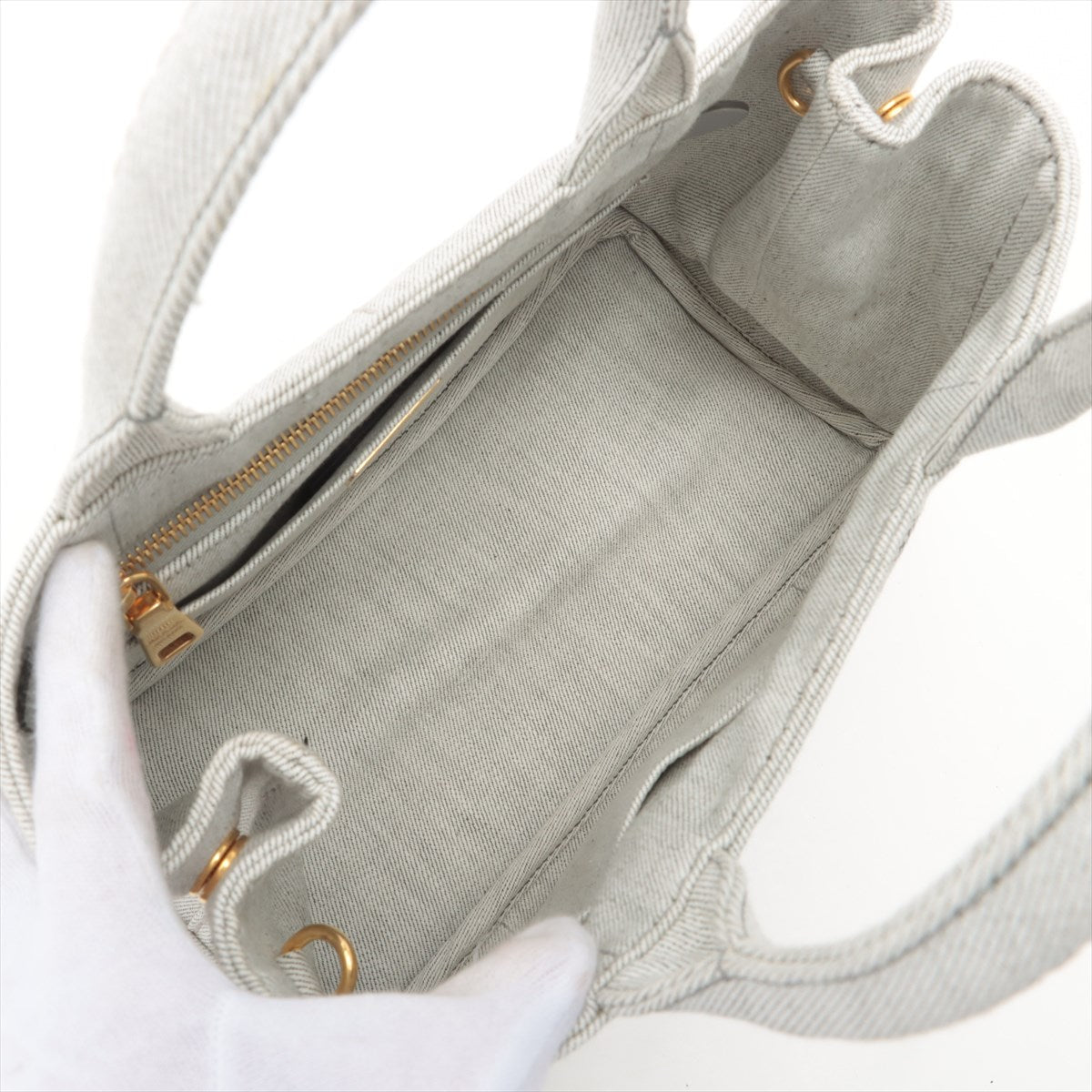 2-Way Denim Canvas Tote Bag for Women - Stylish Grey Crossbody & Shoulder Bag - Perfect for Work, Travel & Shopping