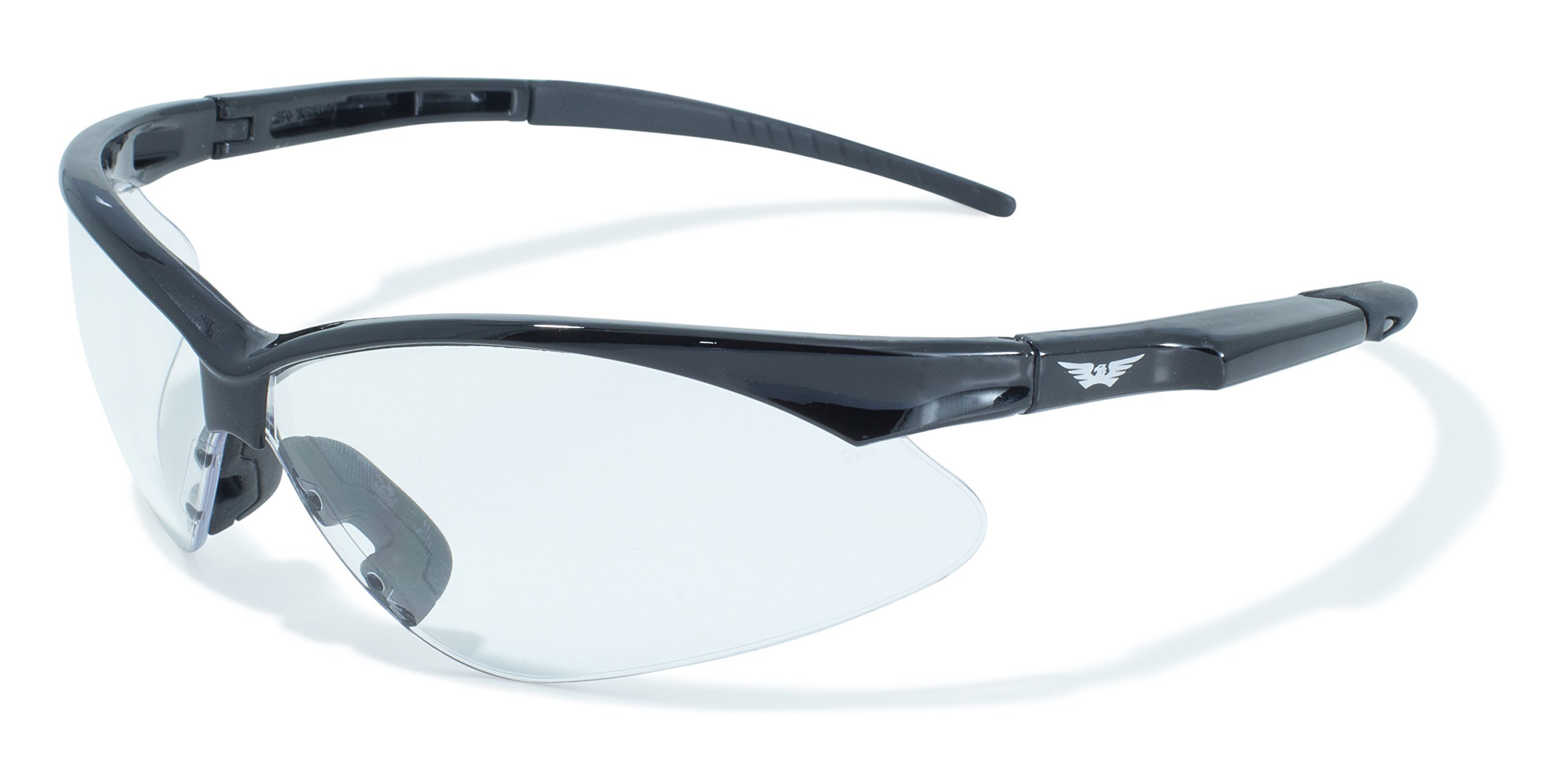 Global Vision Eyewear Fast Freddie Safety Glasses - ANSI Z87.1 Certified Black Frame Protective Eyewear for Construction, Woodworking & DIY Projects