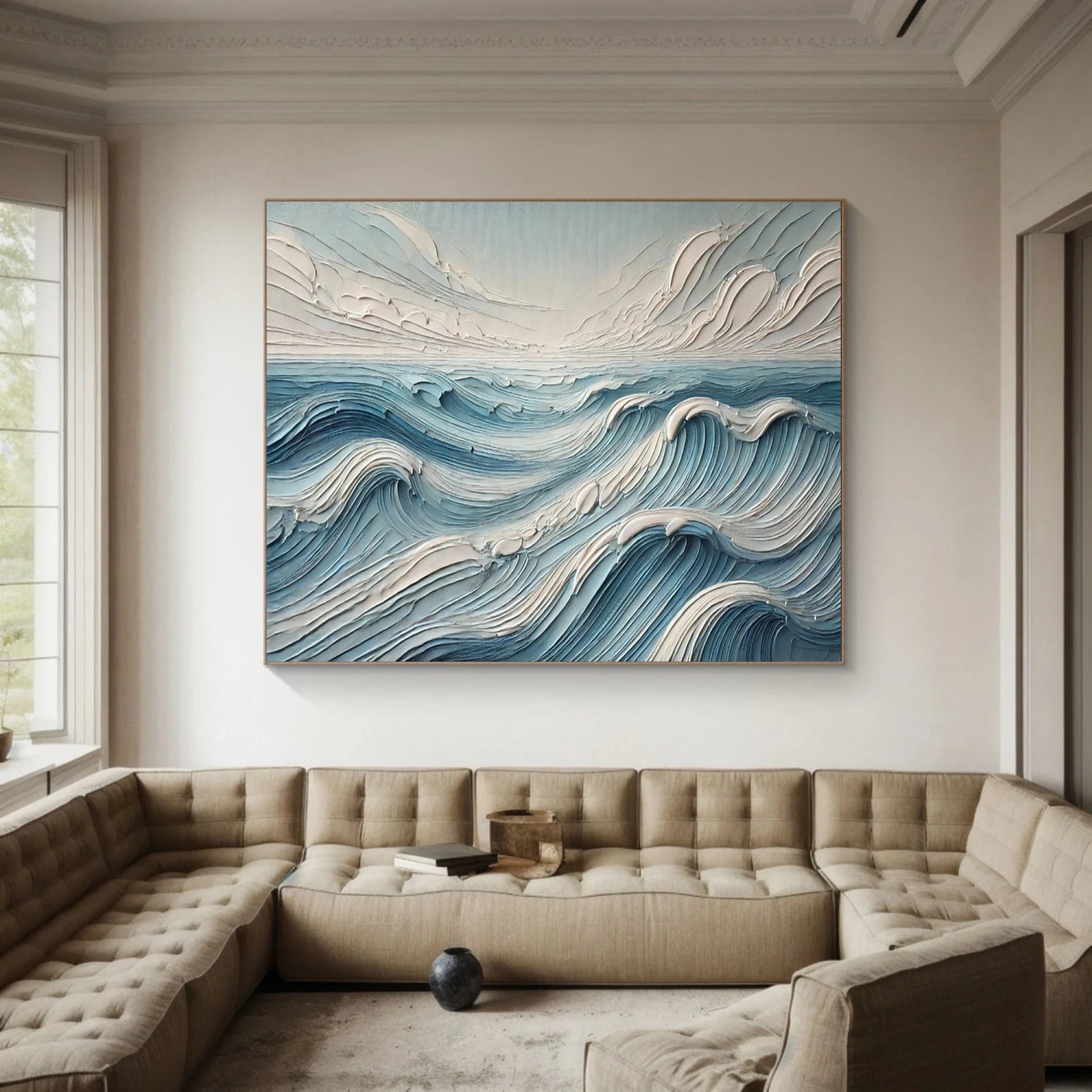 Ocean and Sky Painting - Stunning Coastal Wall Art #OS231 | Perfect for Beach House Decor, Living Room, Bedroom & Office