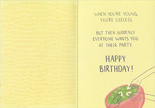 Funny Aging Like an Avocado Birthday Card - Humorous Designer Greeting Card for Women & Men - Perfect for 40th, 50th, 60th Milestone Birthdays & Retirement Parties