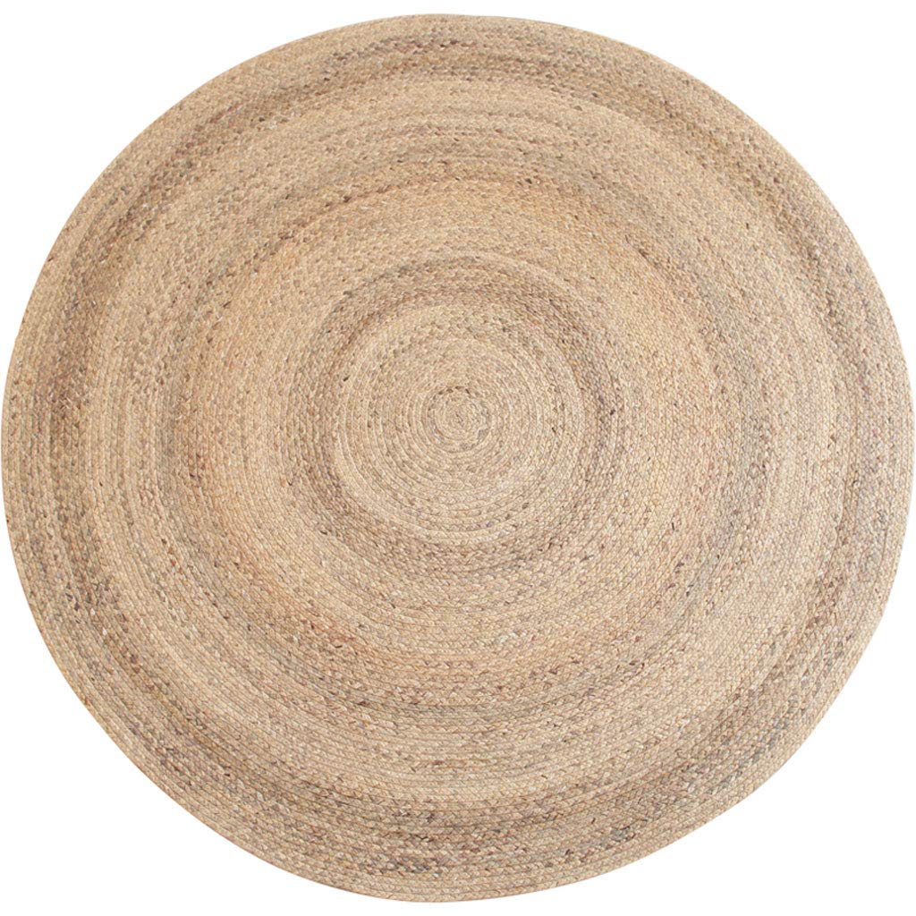 Handmade Jute Round Rug 80cmx80cm - Yellow Woven Natural Fiber Carpet for Living Room & Bedroom - Boho Chic Home Decor Floor Mat - Perfect for Cozy Spaces, Nursery or Entryway
