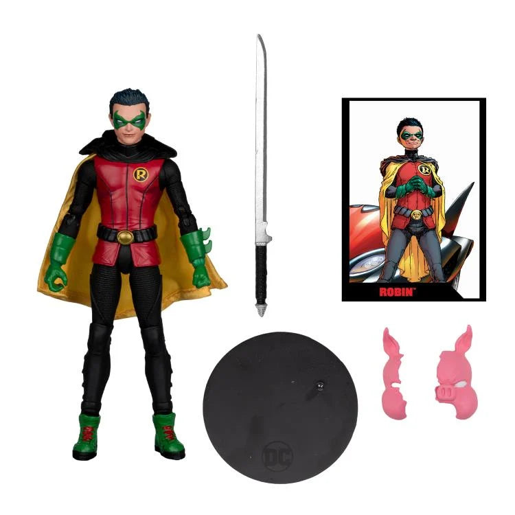 Robin Action Figure with Comic Batman: Reborn Page Punchers by McFarlane | DC Collectible for Display & Superhero Battles