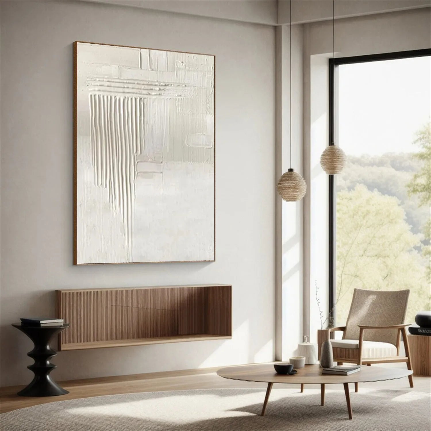 Beige & Brown Abstract Wall Art Print #BB109 - Modern Home Decor for Living Room, Bedroom & Office