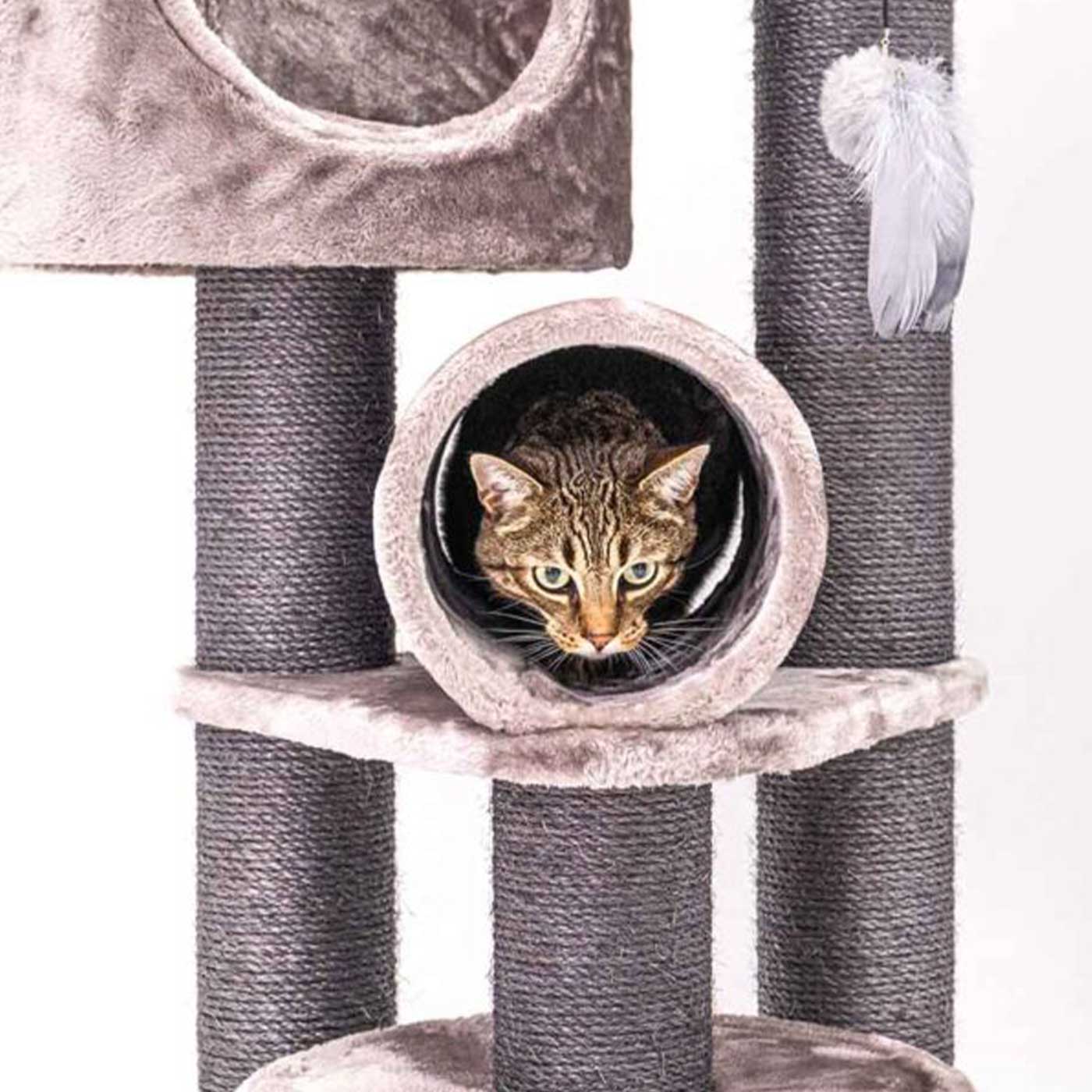 Kings & Queens Victoria 125cm Cat Tree - Premium Tall Cat Tower with Scratching Posts & Perches for Indoor Cats - Perfect for Play, Rest & Climbing in Home or Apartment