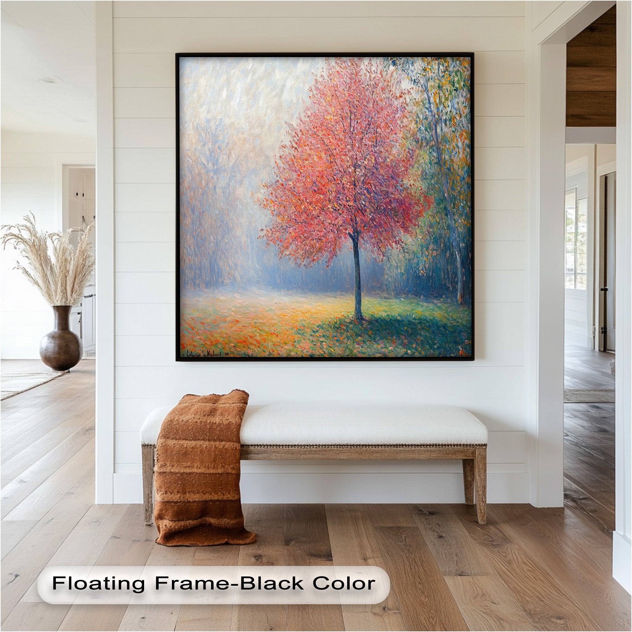 Autumn Radiance Impressionist Oil Painting - Handmade Landscape Artwork for Home Decor, Office Wall, Living Room & Gift