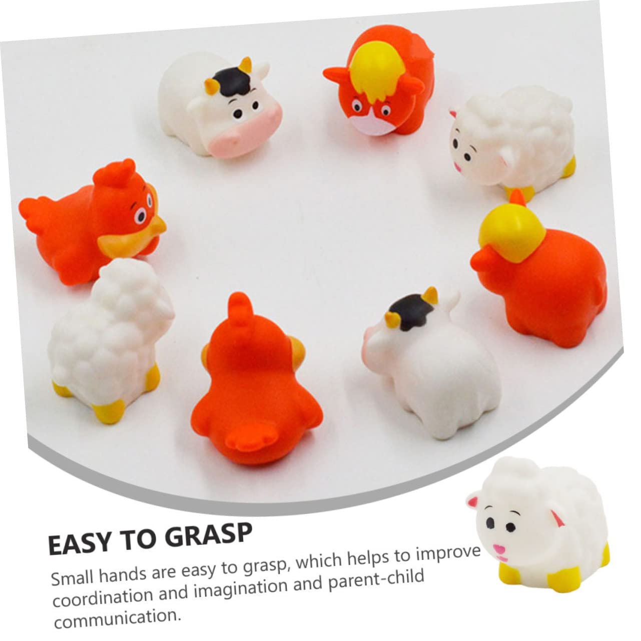 VICASKY 8-Piece Bath Toys Set - Cute Water Animal & Little Critters Bathtub Toys with Flashing Lights - Safe Vinyl Bath Time Fun for Toddlers & Kids (Perfect for Sensory Play & Baby Shower Gifts)