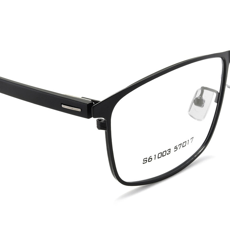 Bclear Men's Full Rim TR90 Alloy Frame Spring Hinged Eyeglasses 61003 - Lightweight & Durable Glasses for Work, Reading & Everyday Use