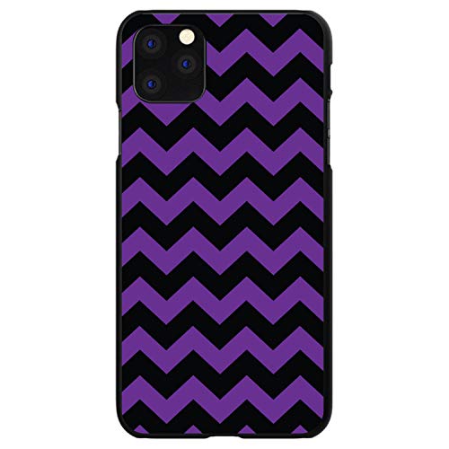 Black Purple Chevron Stripes On Black Case