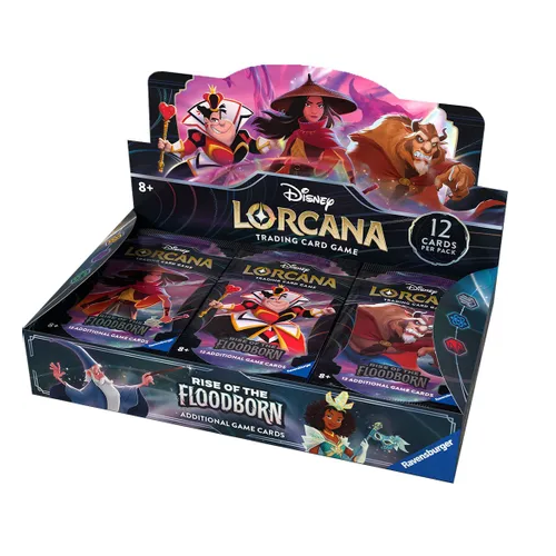 Disney Lorcana TCG: Rise of the Floodborn Booster Display Box - 24 Packs | Collectible Trading Card Game for Players & Fans | Perfect for Tournaments, Game Nights & Gift Giving