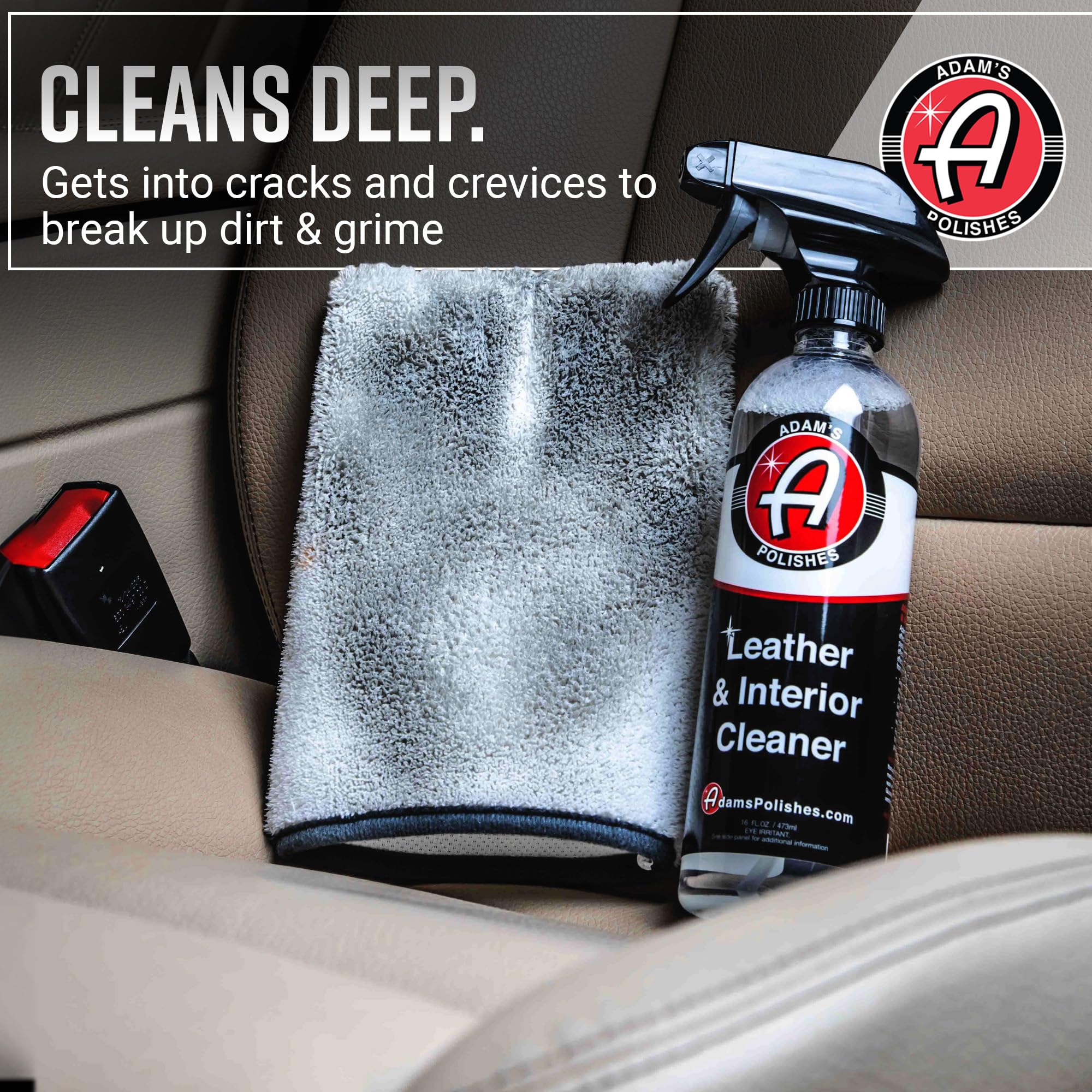 Adam's Polishes Leather & Interior Cleaner - 5 Gallon (640 fl oz) | Premium Car Seat, Dashboard & Vinyl Cleaner | Safe for Cars, Trucks & Motorcycles