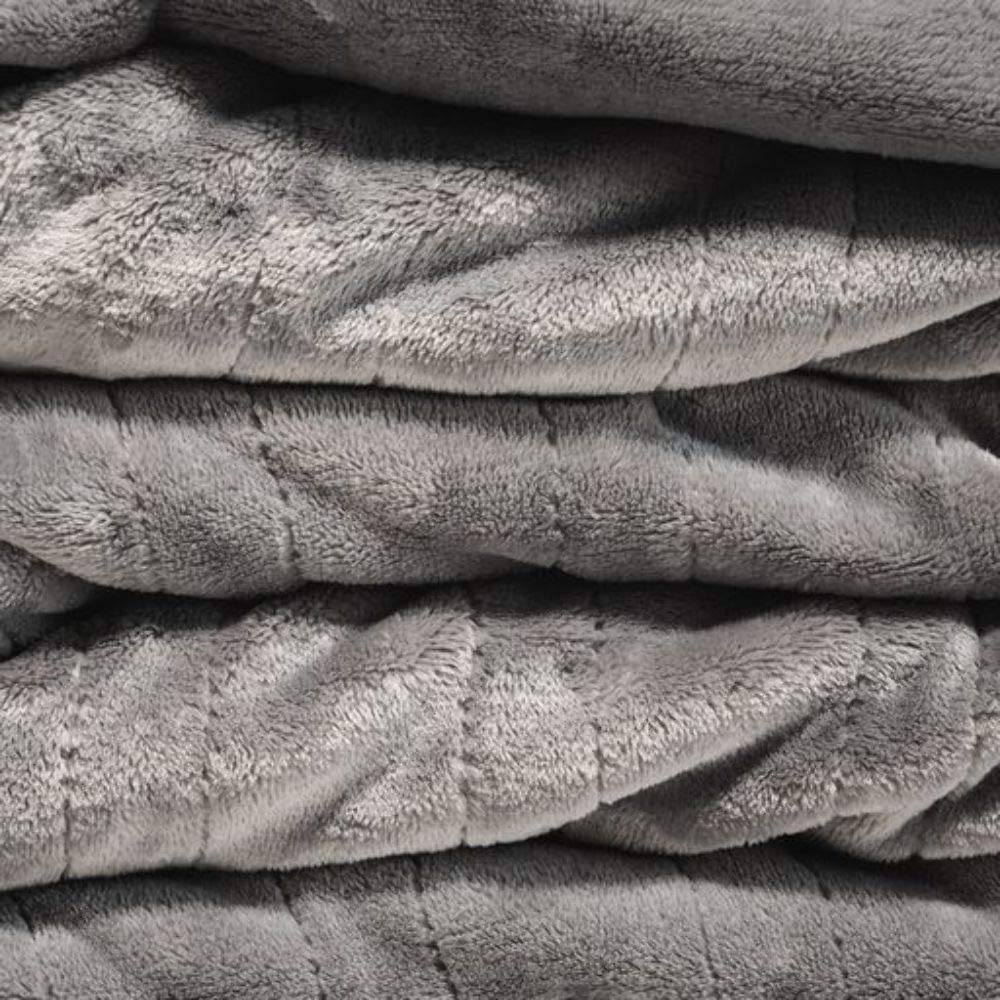 Westerly Queen Size Microlight Electric Heated Blanket with Dual Controllers - Soft & Fast Heating, Overheat Protection, Machine Washable - Perfect for Cold Nights, Bedroom & Living Room Use (Gray)