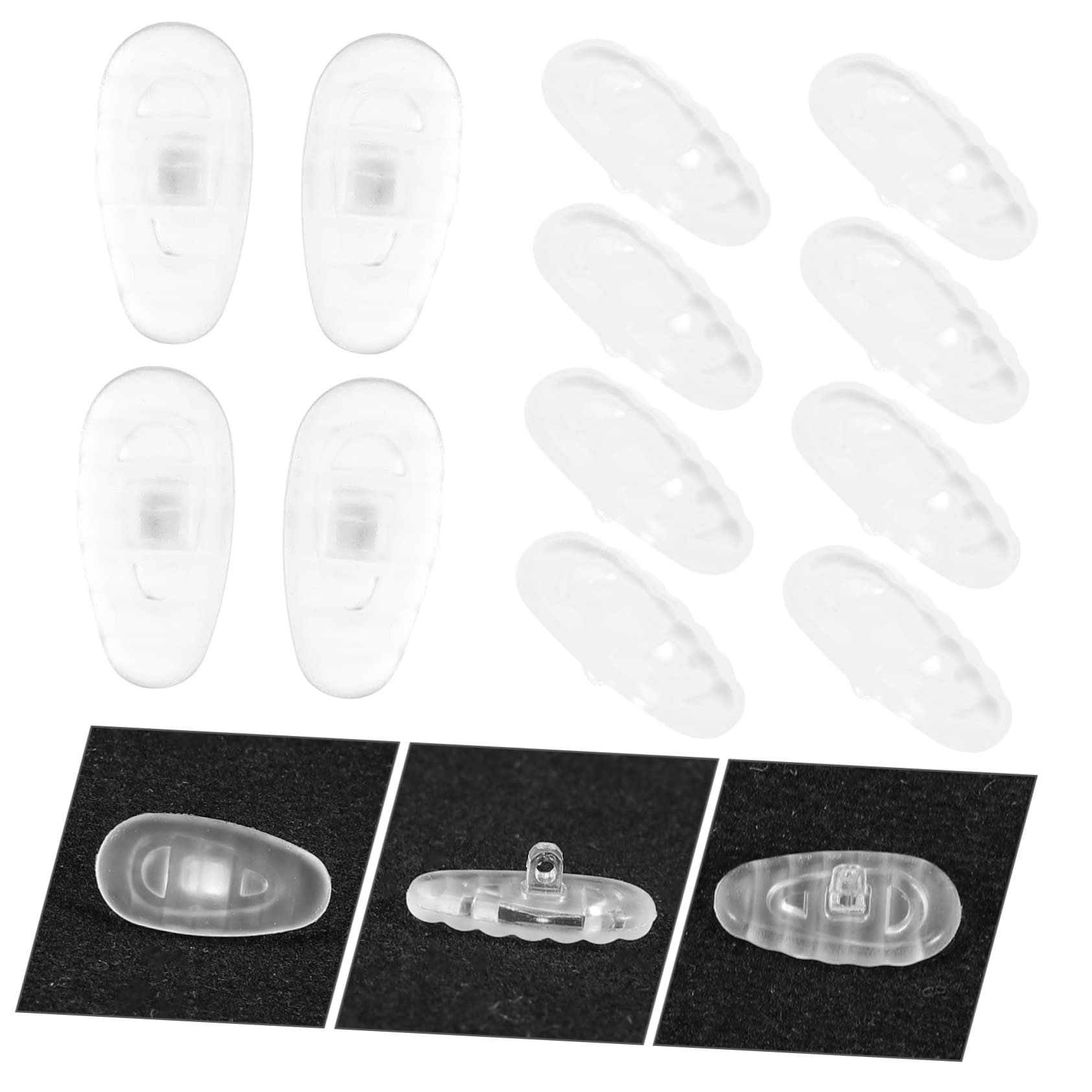 Hoement 20 Pairs Silicone Nose Pads for Glasses - Anti-Slip Replacement Nose Pads, Comfortable Design Fits Various Frames, Improves Glasses Fit - Perfect for Reading, Driving & Daily Wear