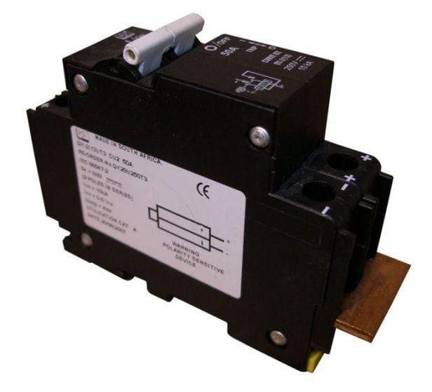 Midnite Solar MNEPV 300 300VDC Din Rail Mount Circuit Breaker 7-50 Amp for Solar Panel Systems | PV Array Protection | Home & Commercial Solar Installations