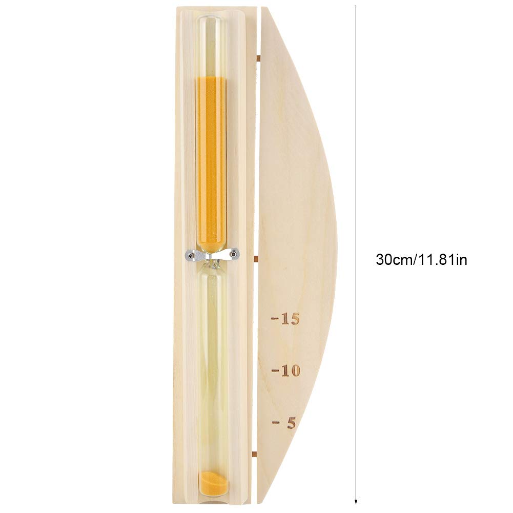Luxury 15-Minute Hourglass Sand Timer for Sauna - Premium Wood & Glass Design - Functional & Decorative Sauna Accessory - Perfect for Spa, Steam Room, and Relaxation Therapy