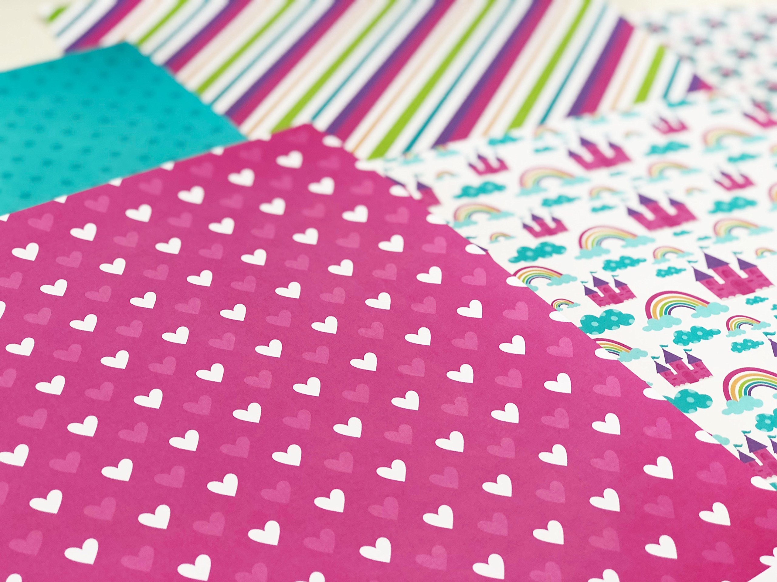 Miss Kate Cuttables Fairytale Scrapbook Paper Pack - 16 Sheets Premium 12x12 Single-Sided Pattern Paper for Card Making, DIY Crafts, Scrapbooking & Home Decor