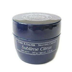 Premium Cyril R Salter Luxury Shaving Cream - Sublime Citrus Scent for Smooth Shaving | Ideal for Men's Grooming, Travel & Gift Sets