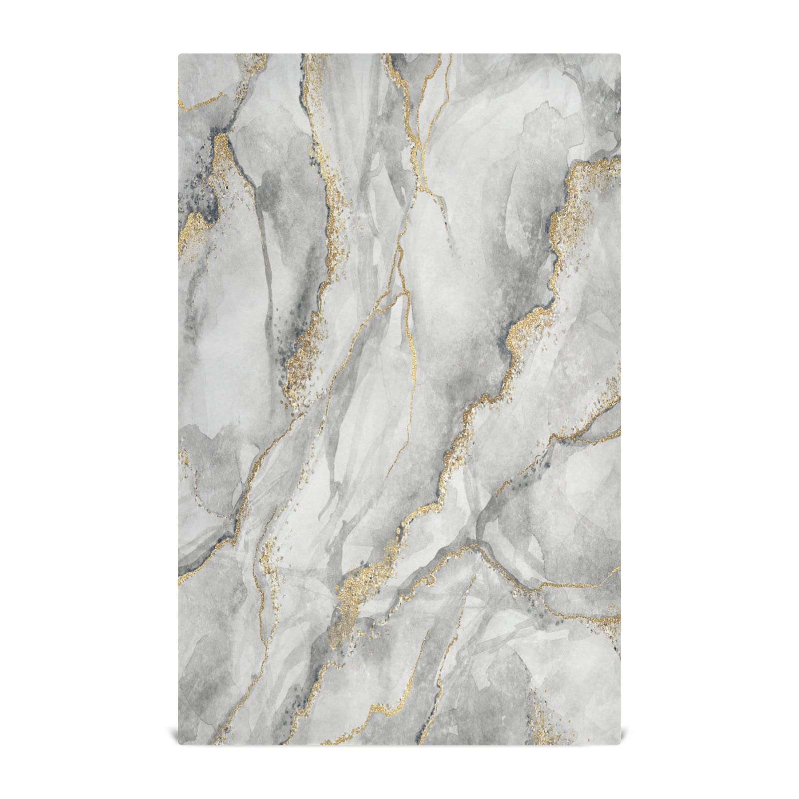 Premium White Gold Marble Bath Towels Set - 18