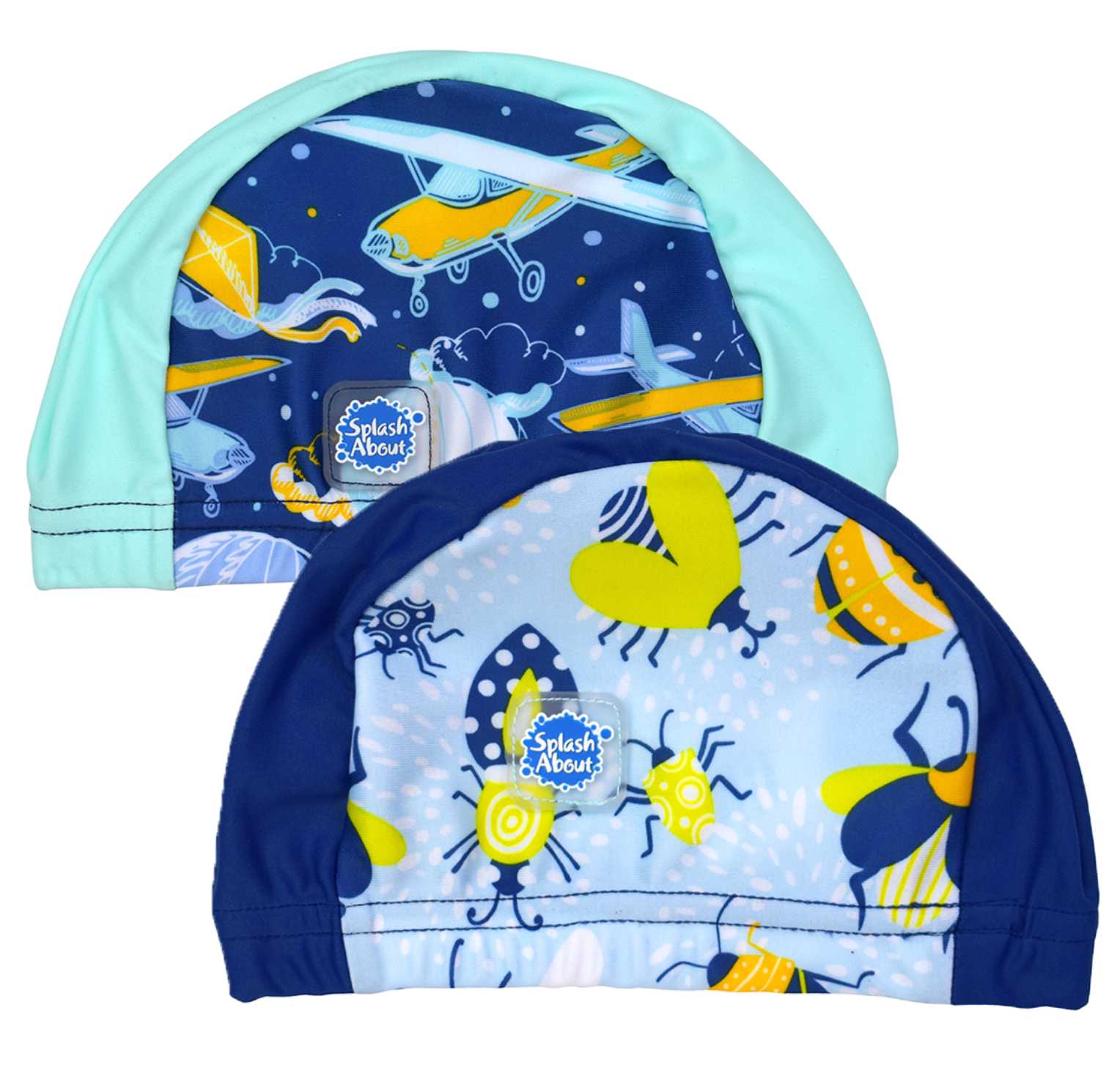 Kids Swim Hats with Cute Duck Designs - 2 Pack Waterproof Swimming Caps for Toddlers & Children | Perfect for Pool, Beach & Summer Water Activities