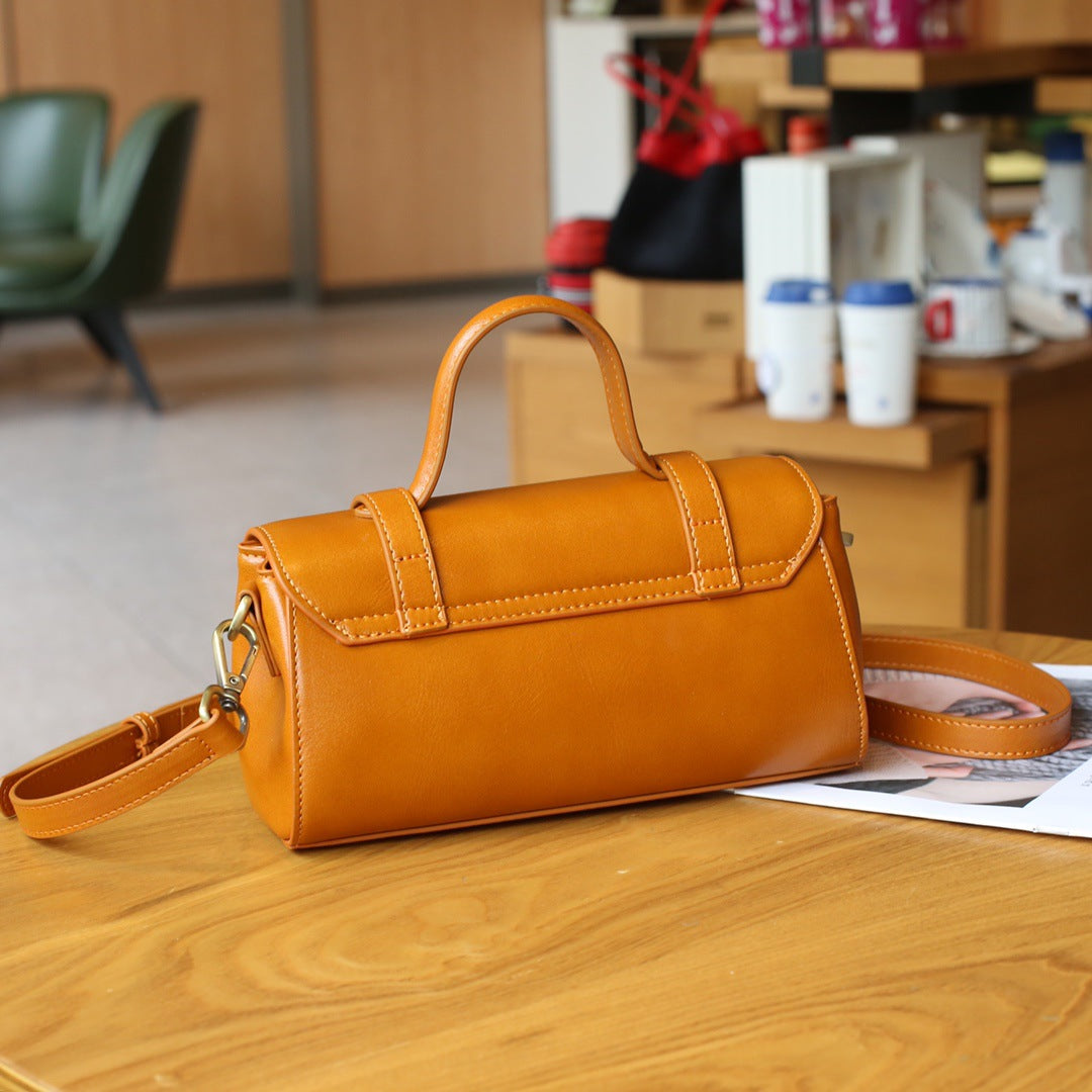 Compact Flap Handle Crossbody Bag for Women - Stylish & Lightweight Everyday Purse for Work, Travel & Shopping