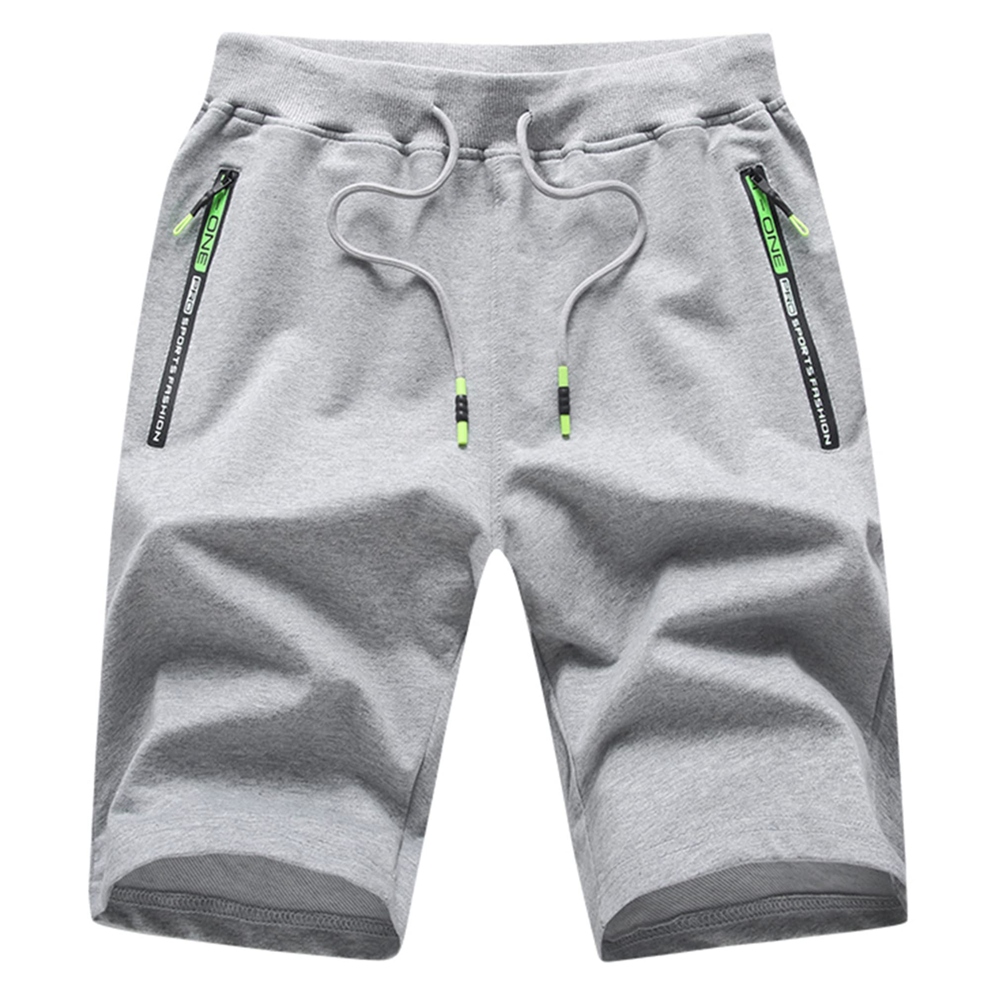 YuKaiChen Men's Workout Shorts - Elastic Waist Gym Shorts with Zipper Pockets for Running, Training & Casual Wear | Moisture-Wicking Athletic Shorts for Men