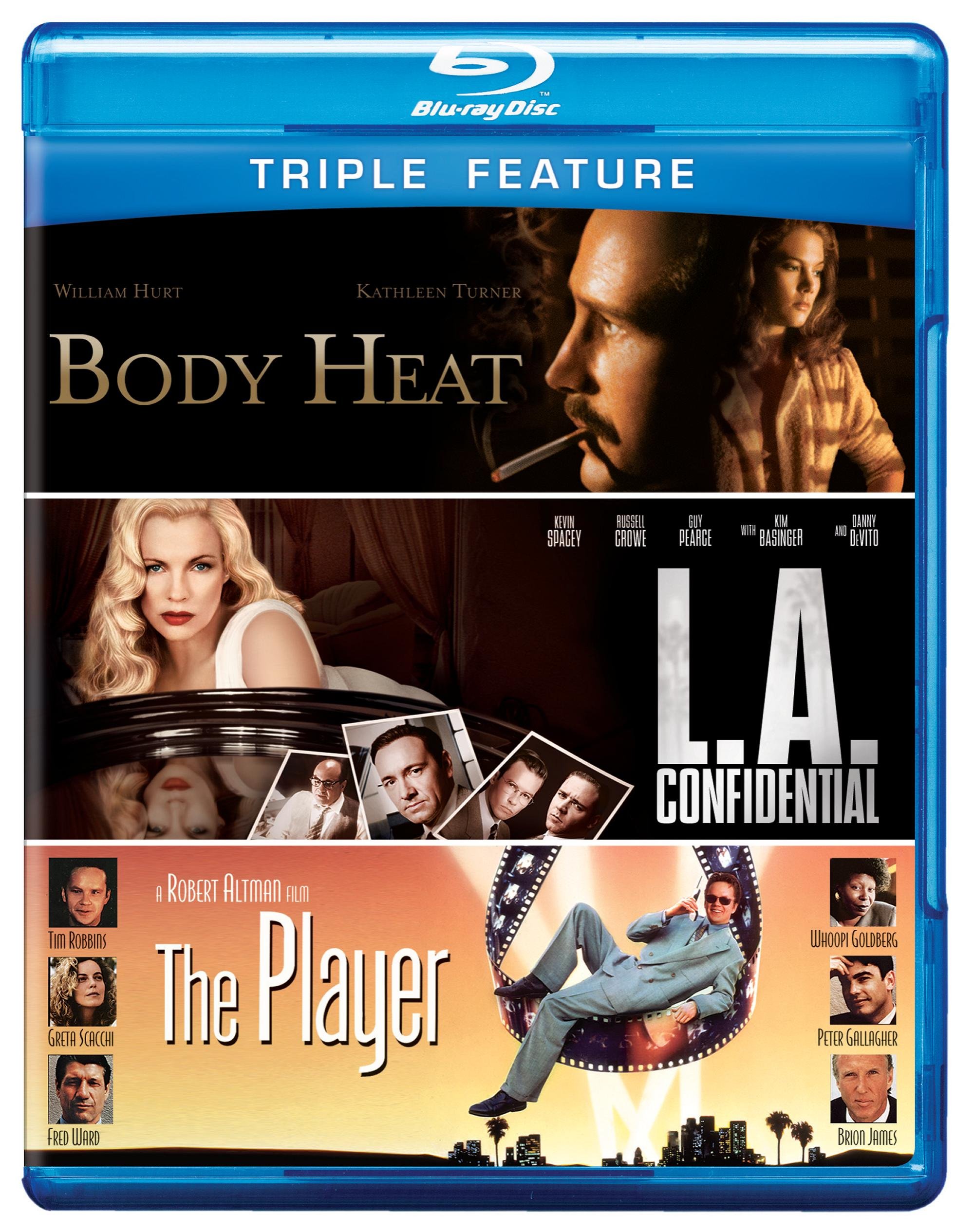Body Heat, L.A. Confidential & The Player - Classic Crime Thriller Movies Blu-ray Collection | Perfect for Movie Nights & Film Enthusiasts