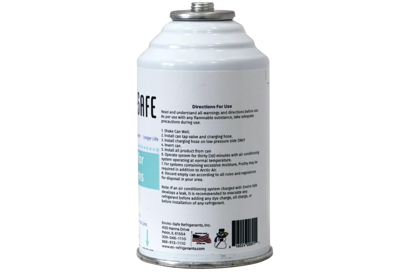 Envirosafe Arctic Air Refrigerant for R22 Air Conditioners - Case of 12 Cans (16oz Each) | Fast Cooling, Eco-Friendly | Perfect for Home AC Units, Commercial HVAC Systems & Auto Air Conditioning Repair