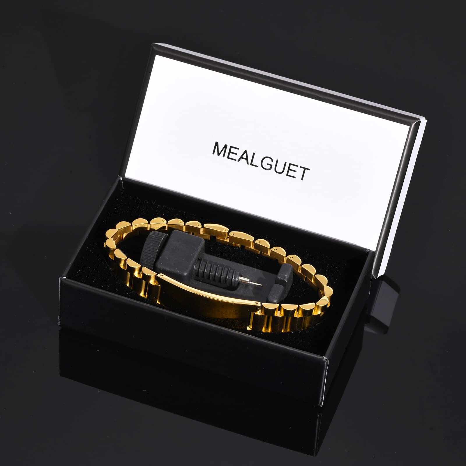 MEALGUET Inspirational Stainless Steel Bracelet for Son - Customizable Courage Link Wristband, Perfect Birthday & Graduation Gift from Mom & Dad, Ideal for Daily Wear & Special Occasions