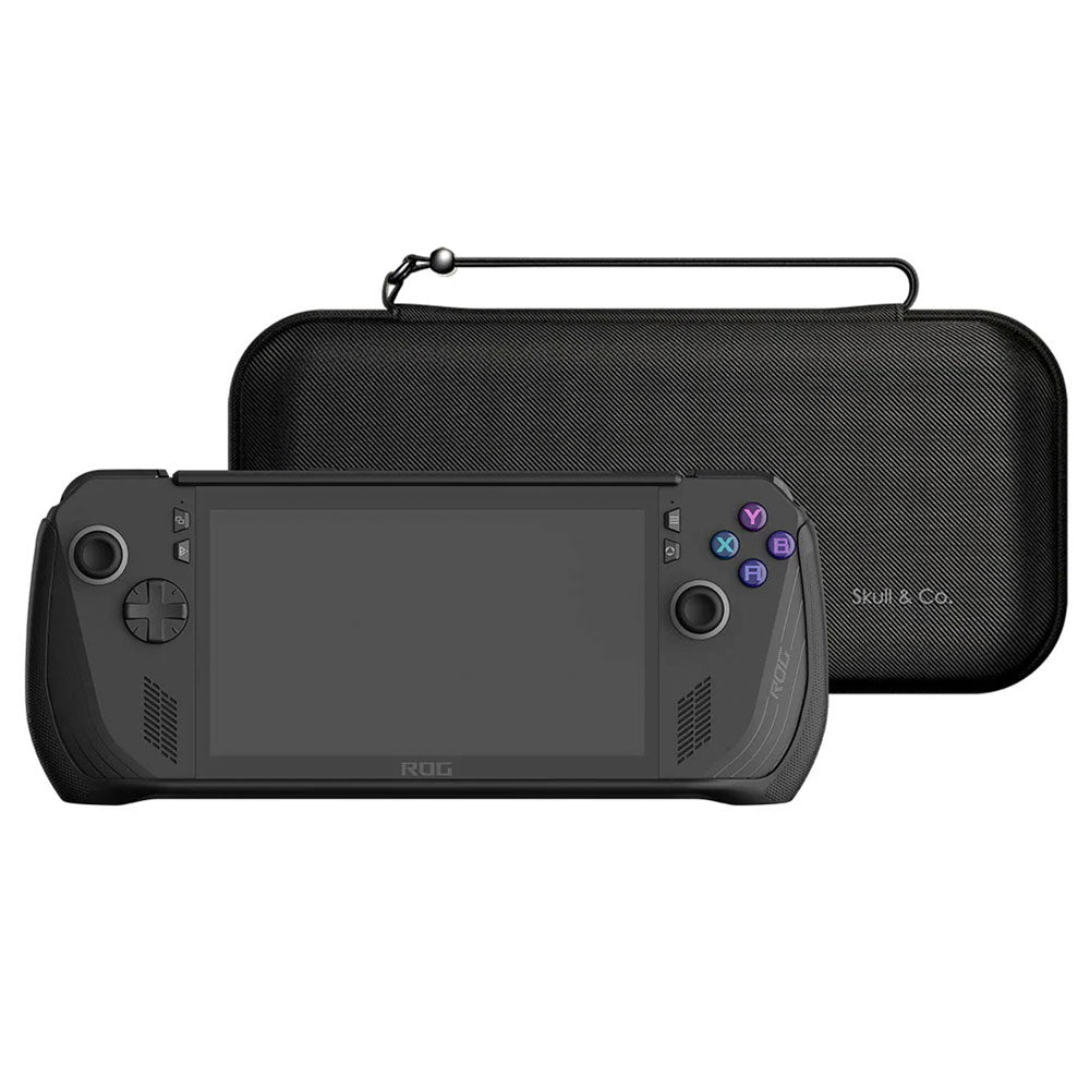 Skull & Co. GripCase Ally X Bundle for ASUS ROG Ally X - Protective Grip Cover with EDC Carrying Case (Black) - Perfect for Gaming On-The-Go & Travel Protection