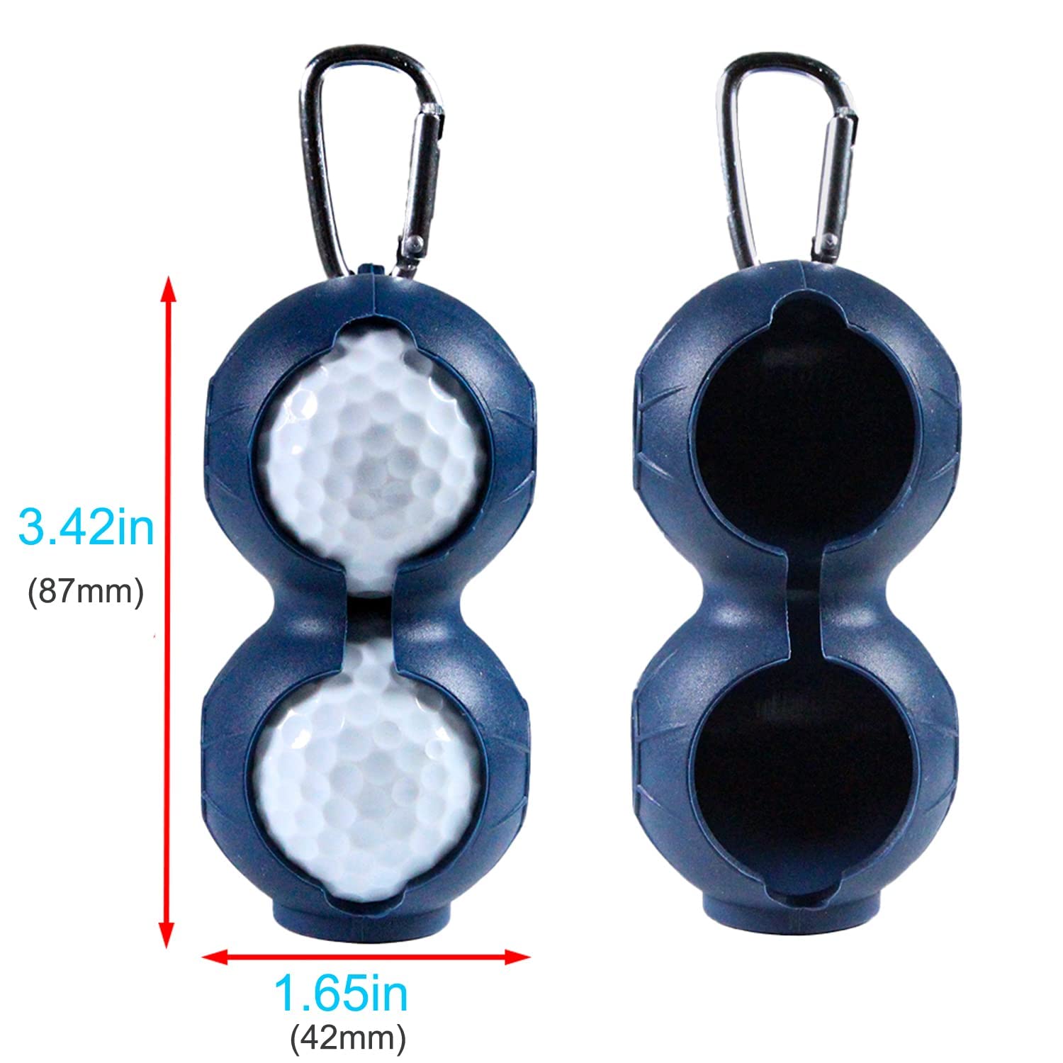 Premium Golf Ball Holder Set - 6 Pack Golf Tee Organizer with Secure Clips | Golf Bag Accessories & Gifts for Men | Perfect for Driving Range, Course Play & Golf Tournaments