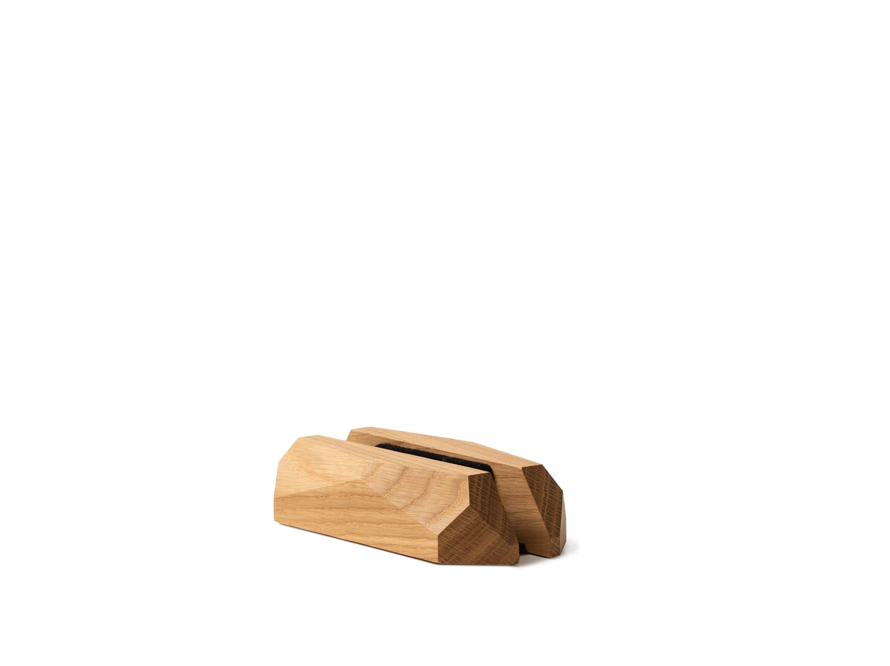 Premium Oak Wood Vertical Laptop Stand - Adjustable Wooden Desktop Dock for MacBook Pro/Air, iPad & All Laptops | Handcrafted Computer Holder | Perfect for Home Office, Workspace & Minimalist Desk Setup